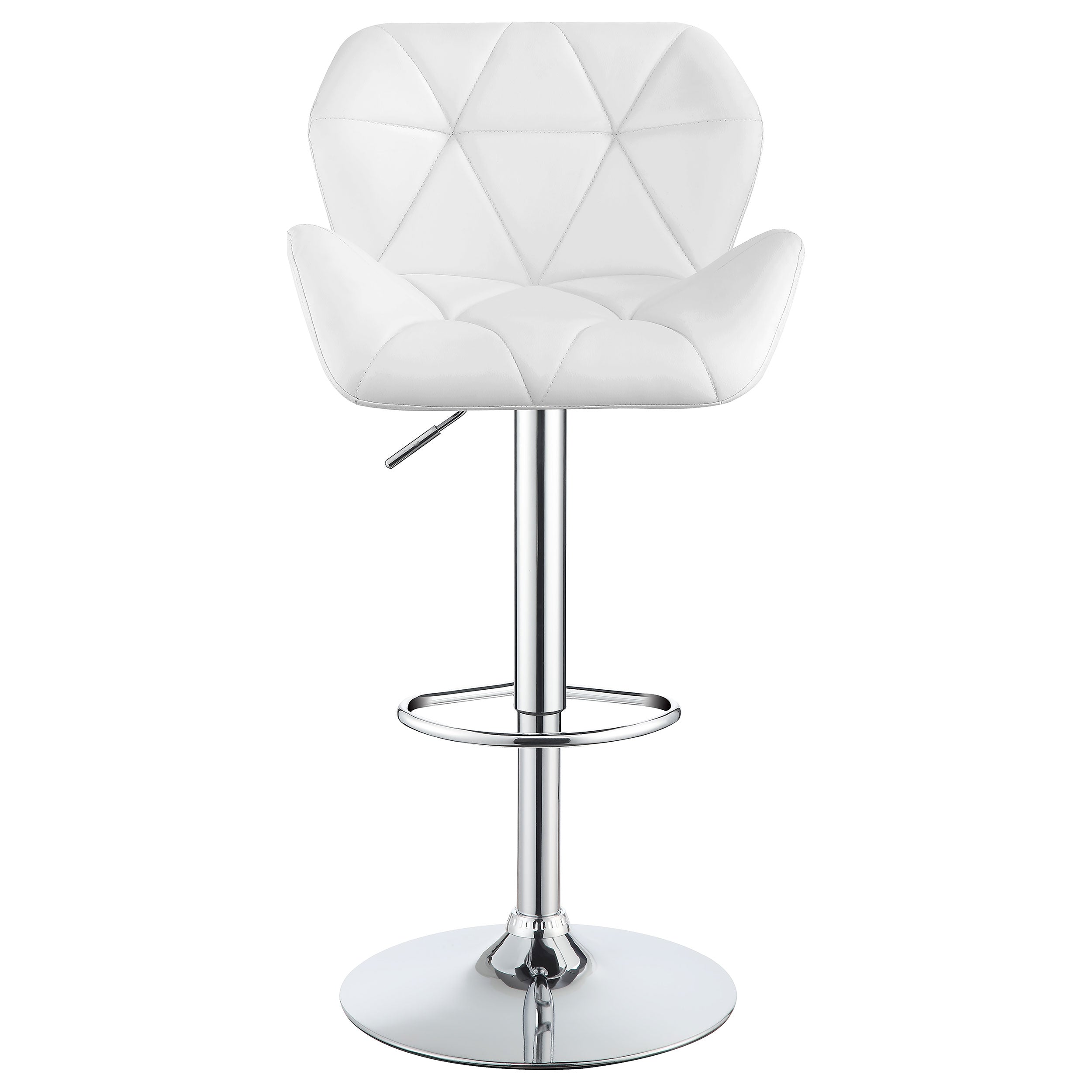 Berrington Upholstered Adjustable Bar Stool White (Set of 2) — view 5