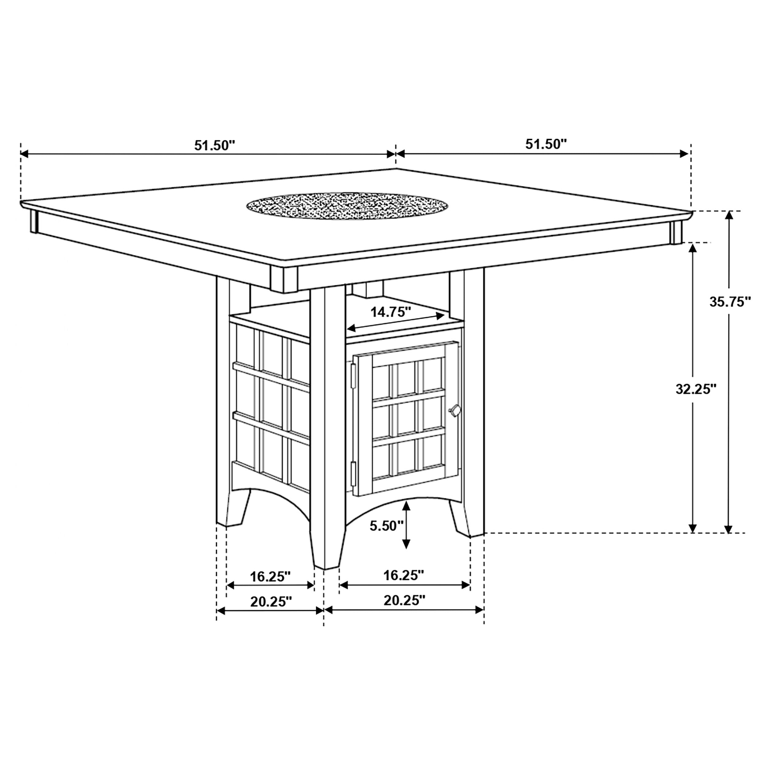 Gabriel 5-piece Square Counter Height Dining Set Cappuccino — view 12
