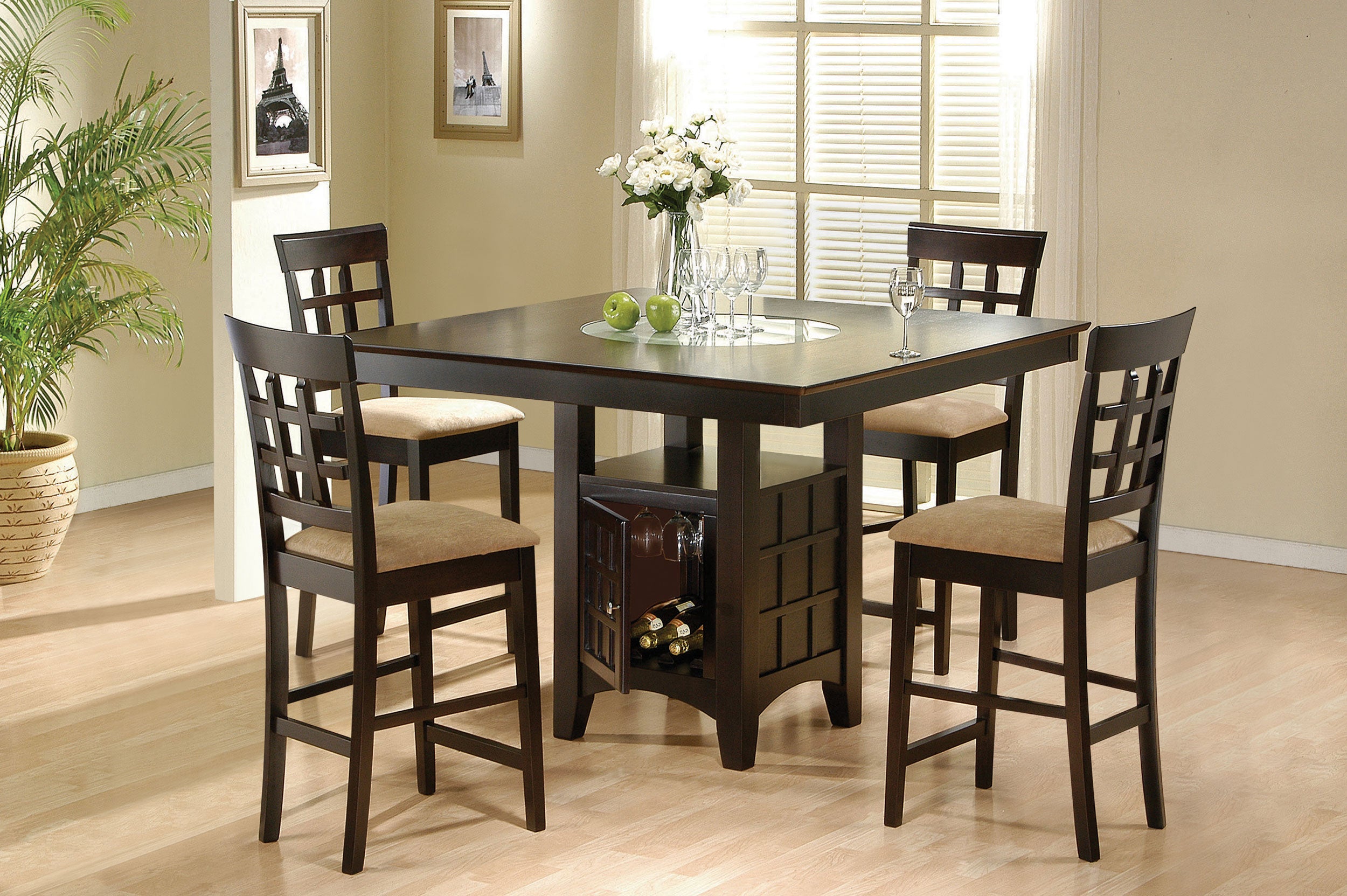 Gabriel 5-piece Square Counter Height Dining Set Cappuccino — view 1