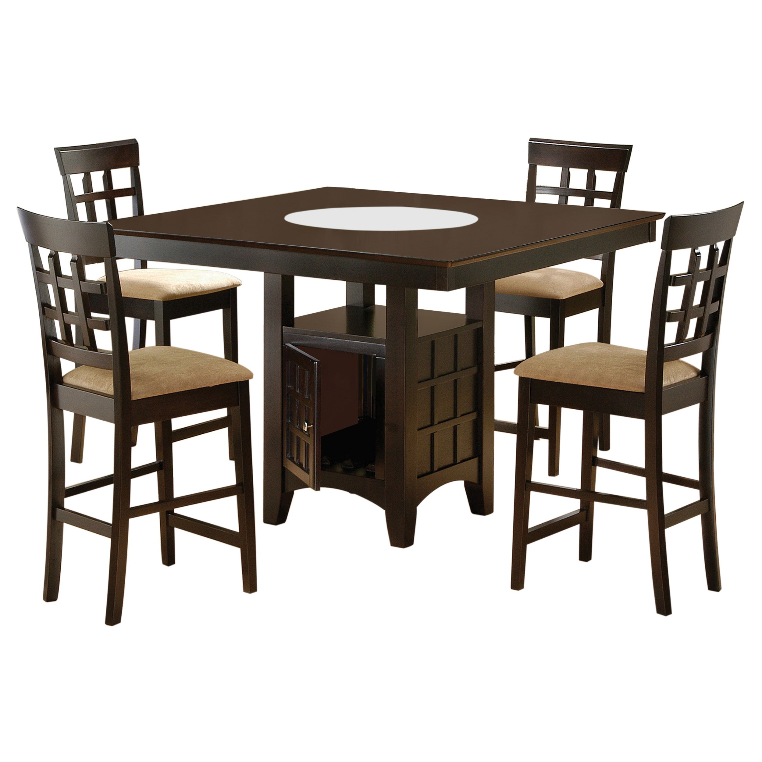 Gabriel 5-piece Square Counter Height Dining Set Cappuccino — view 2