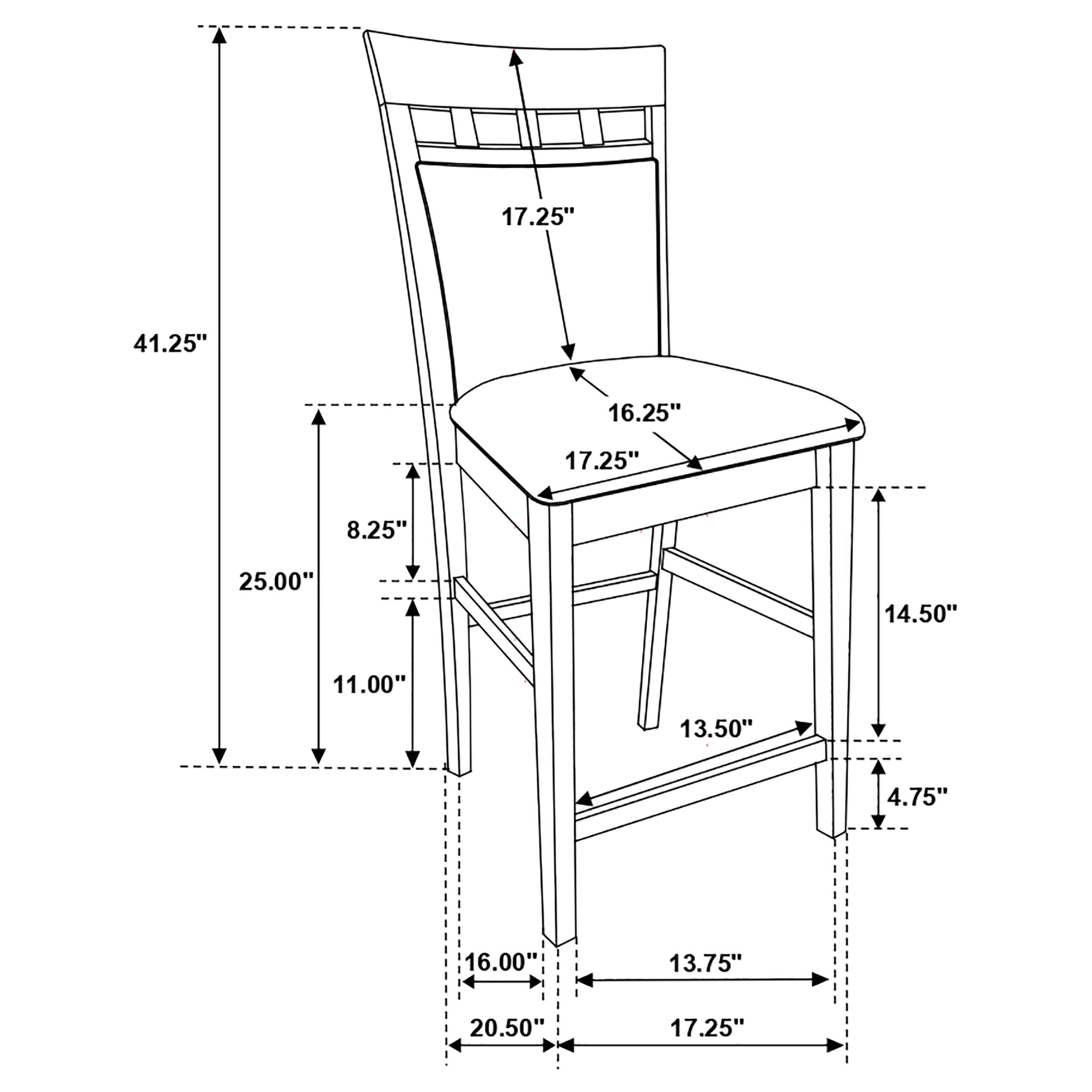 Gabriel 7-piece Square Counter Height Dining Set Cappuccino — view 13