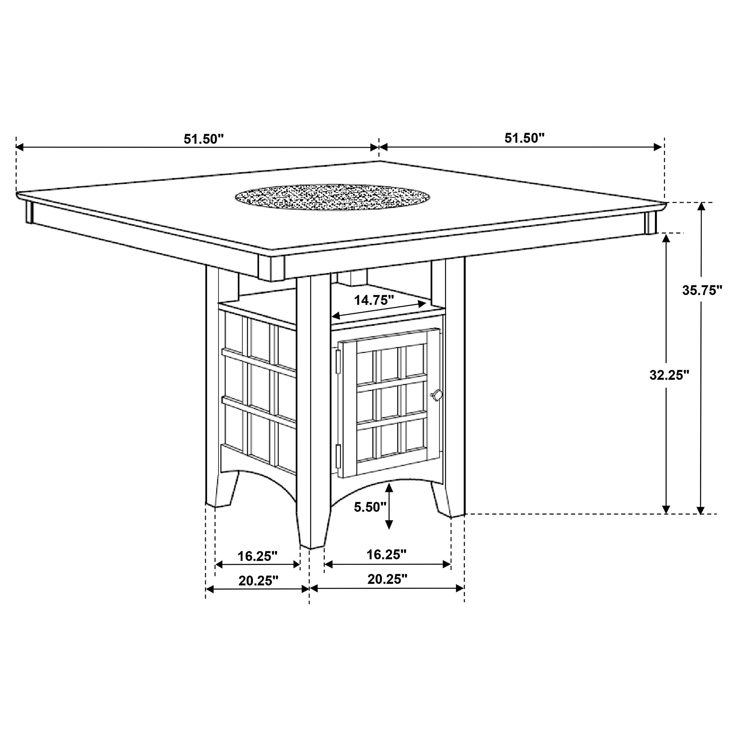 Gabriel 7-piece Square Counter Height Dining Set Cappuccino — view 11