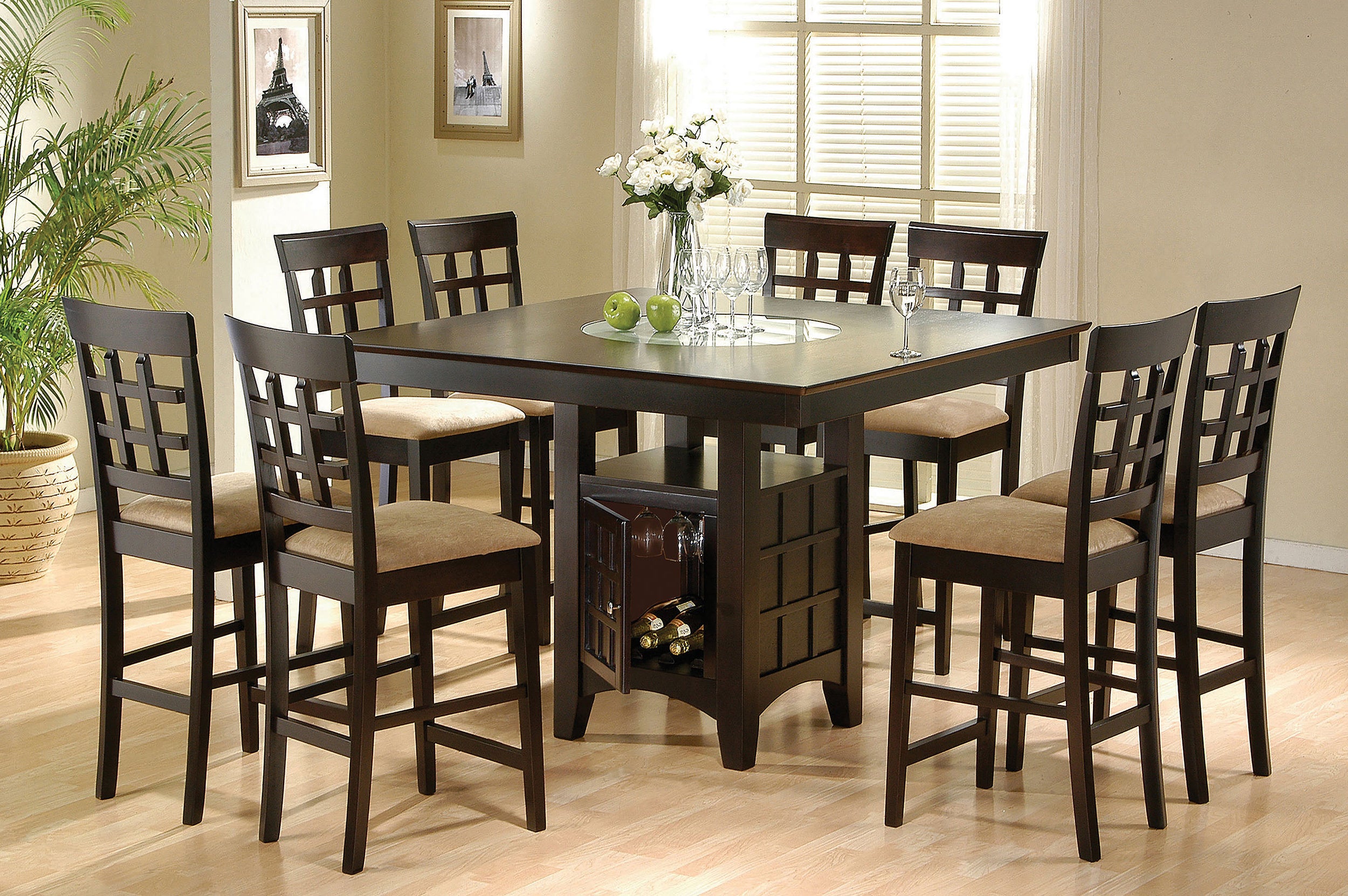 Gabriel 9-piece Square Counter Height Dining Set Cappuccino — view 1