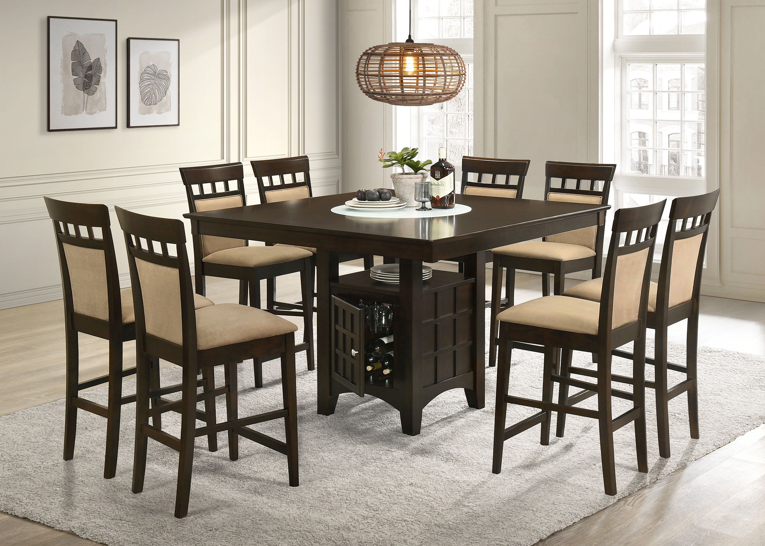 Gabriel 52-inch Counter Height Dining Table Cappuccino — view 12