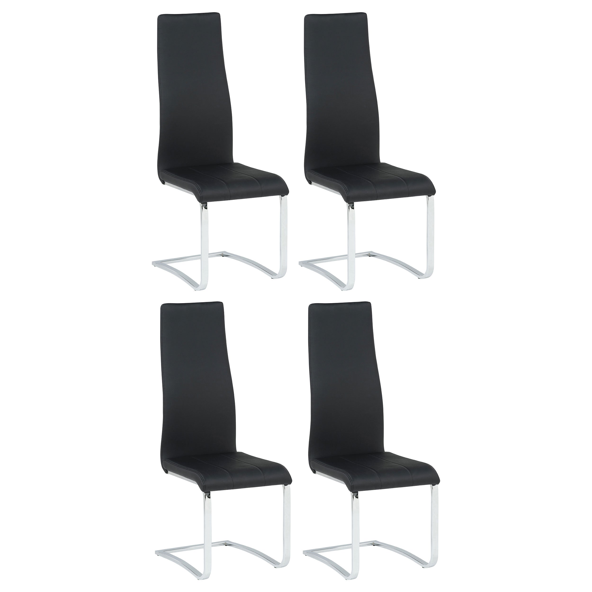 Montclair Upholstered Dining Side Chair Black (Set of 4) — view 1