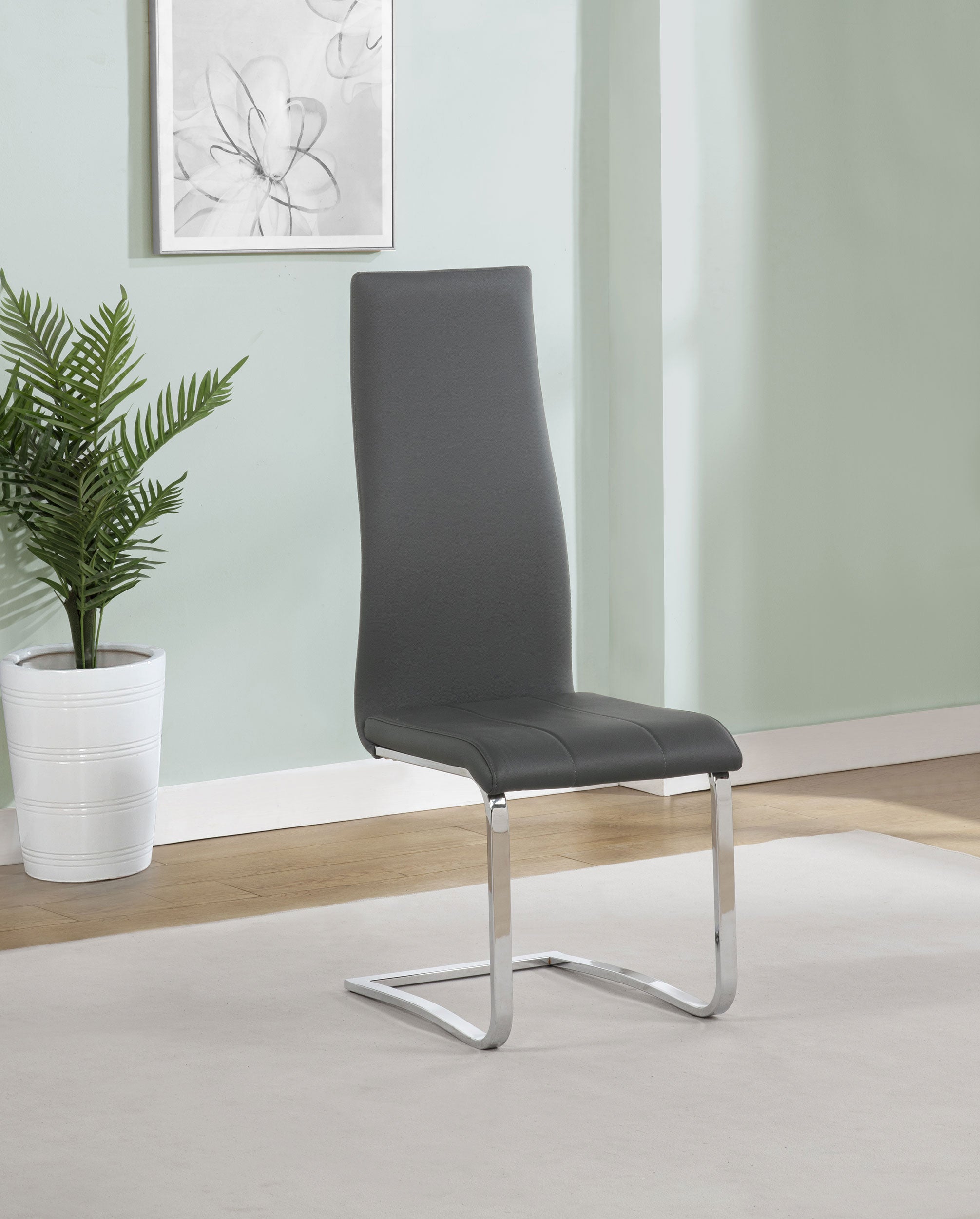 Montclair Upholstered Dining Side Chair Grey (Set of 4) — view 2