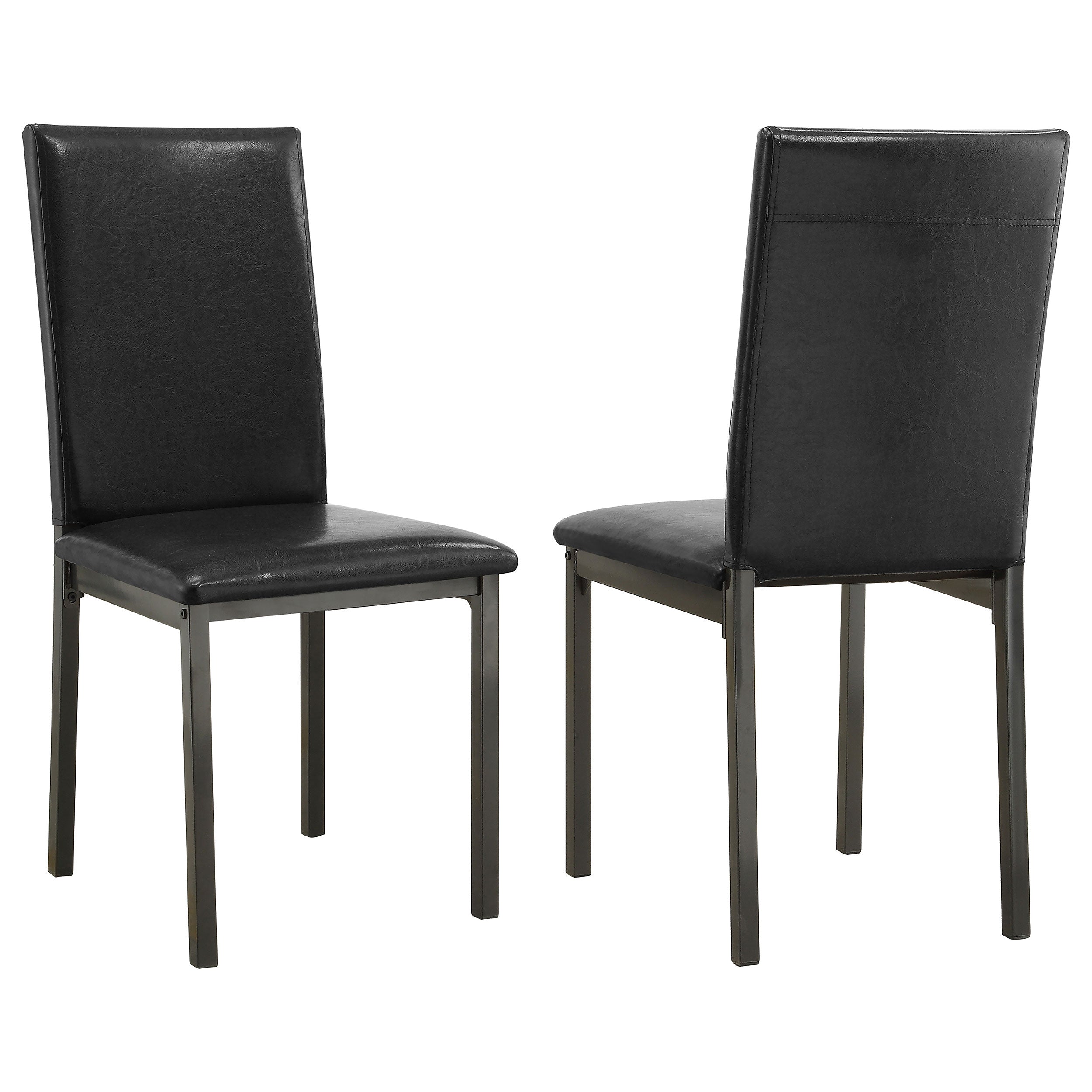 Garza Upholstered Dining Side Chair Dark Brown (Set of 2) — view 1