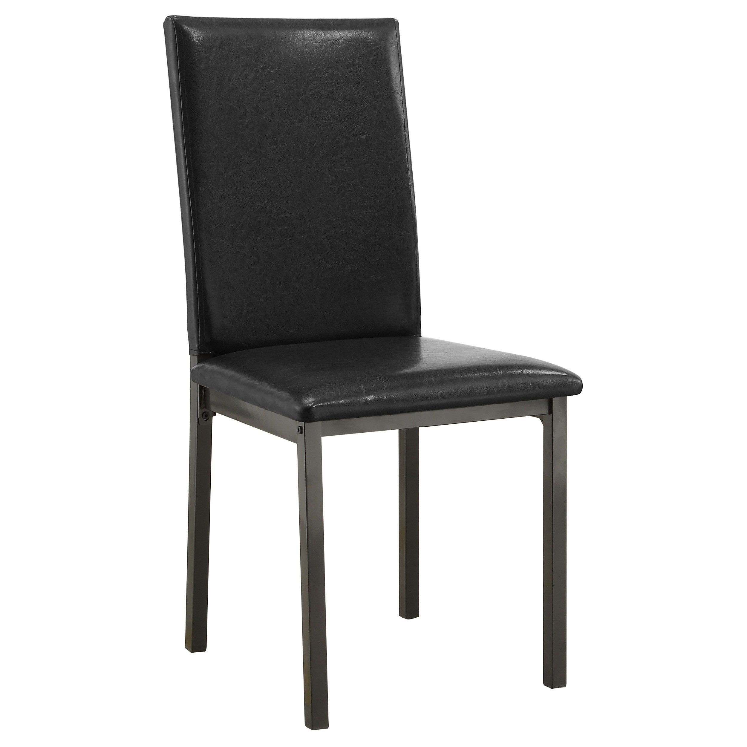 Garza Upholstered Dining Side Chair Dark Brown (Set of 2) — view 3