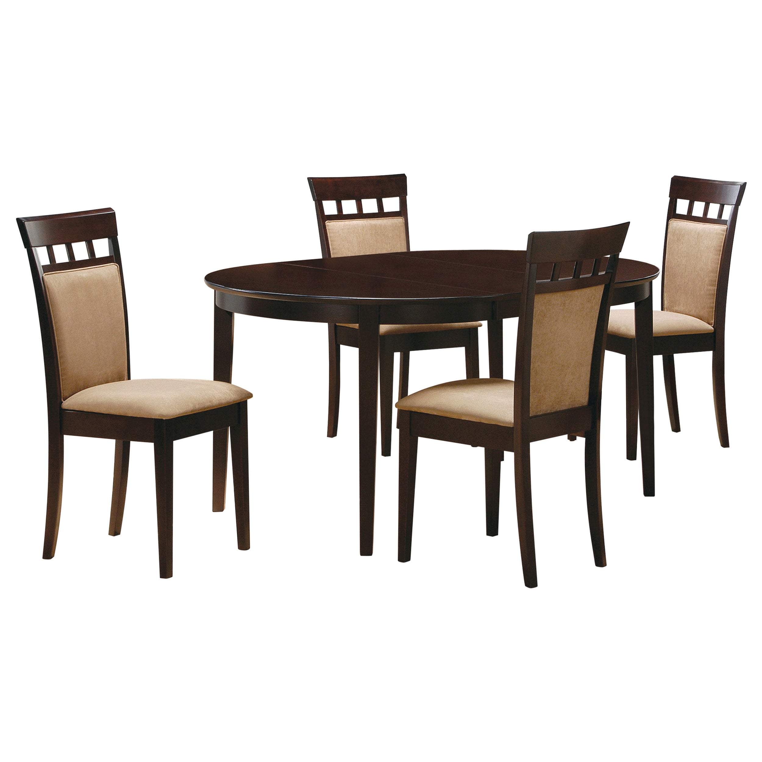 Gabriel 5-piece Extension Leaf Dining Table Set Cappuccino — view 2