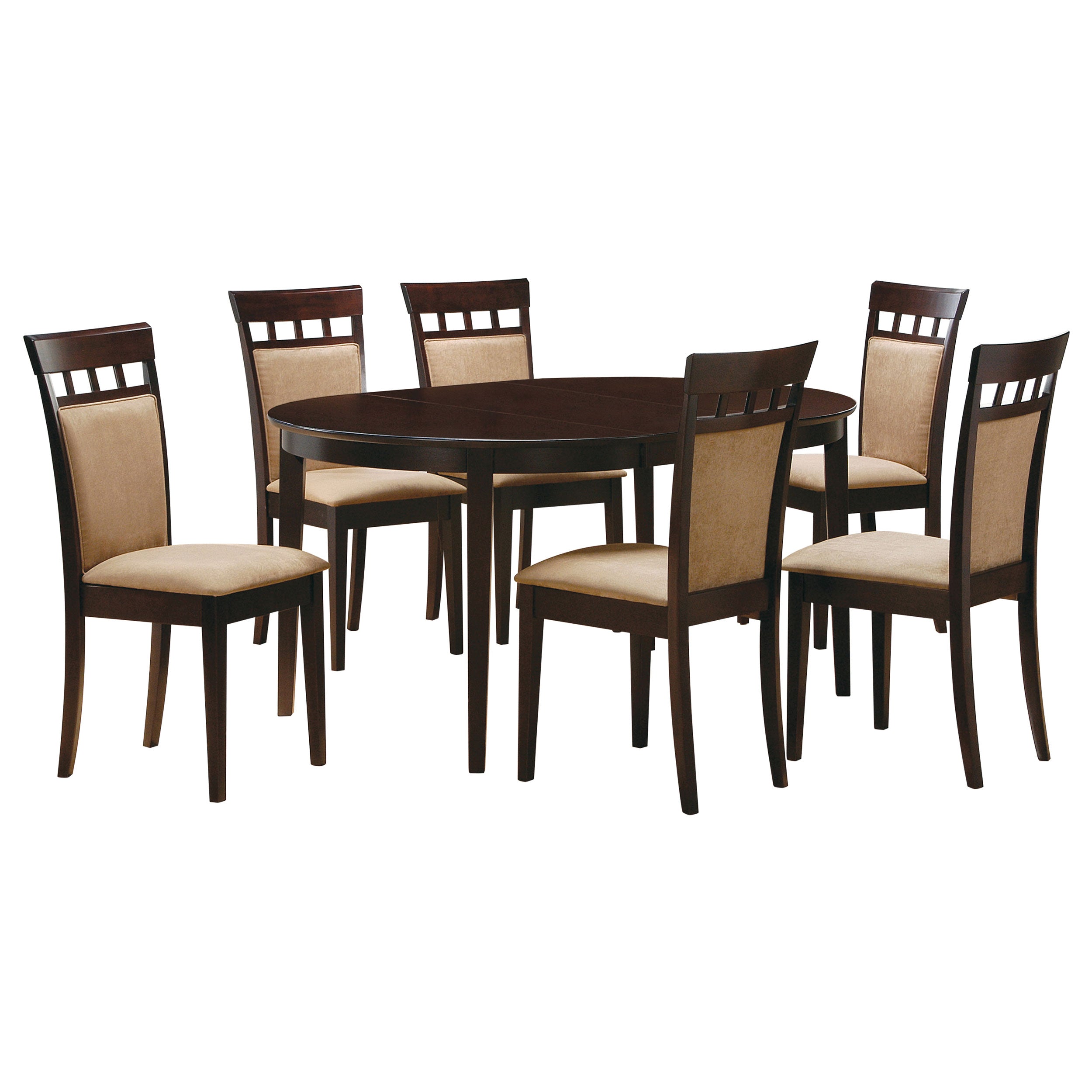 Gabriel 7-piece Extension Leaf Dining Table Set Cappuccino — view 2