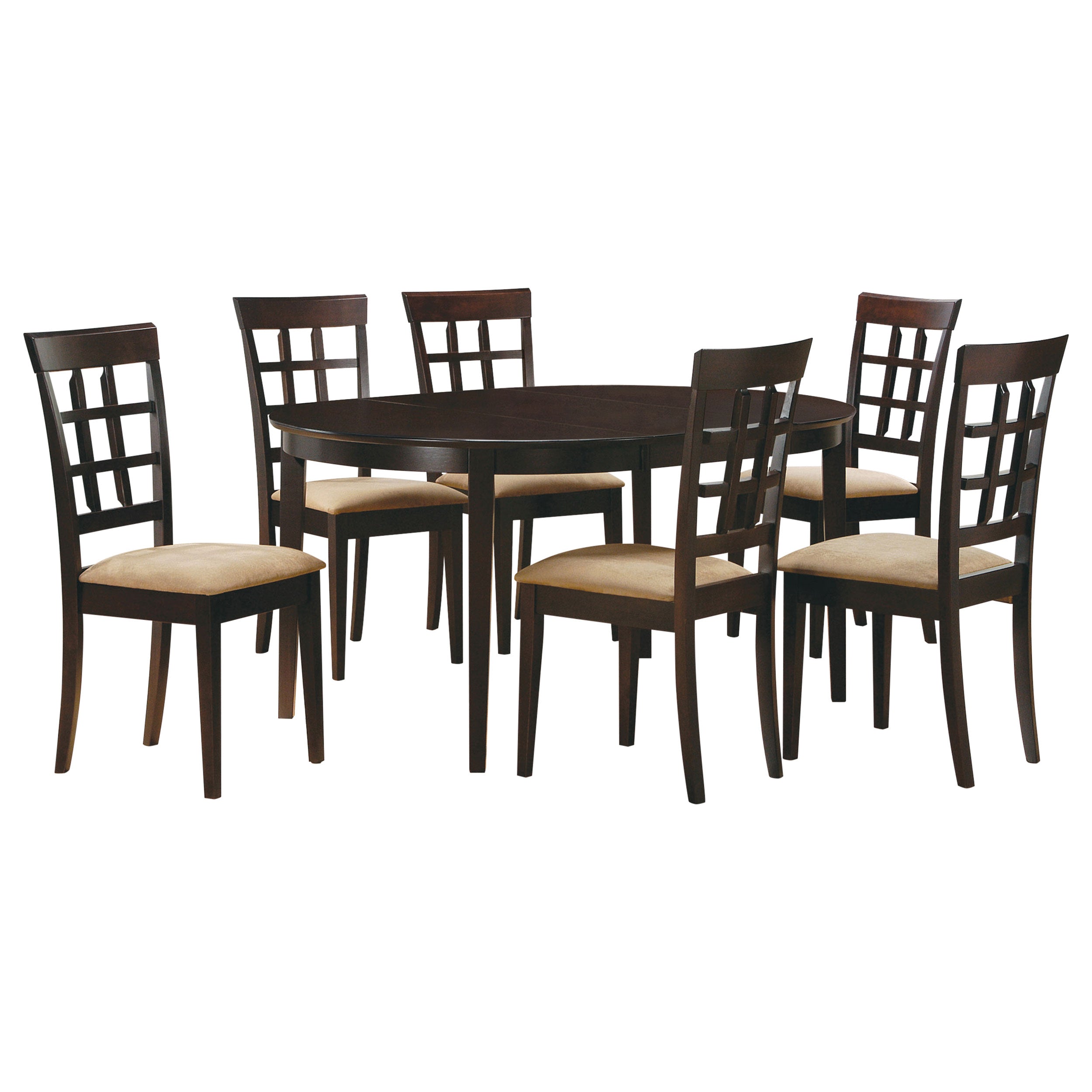 Gabriel 7-piece Extension Leaf Dining Table Set Cappuccino — view 2