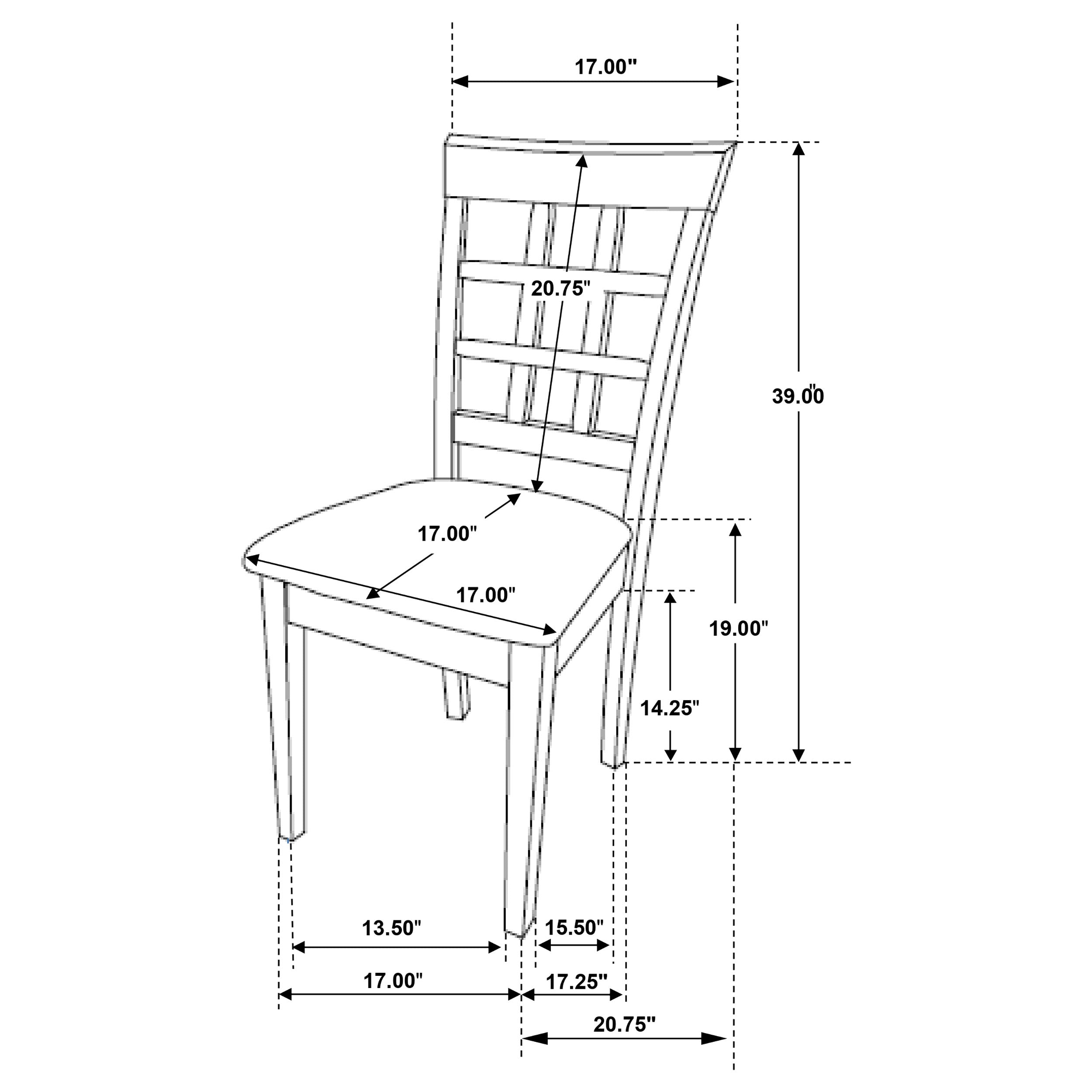Gabriel 7-piece Extension Leaf Dining Table Set Cappuccino — view 11