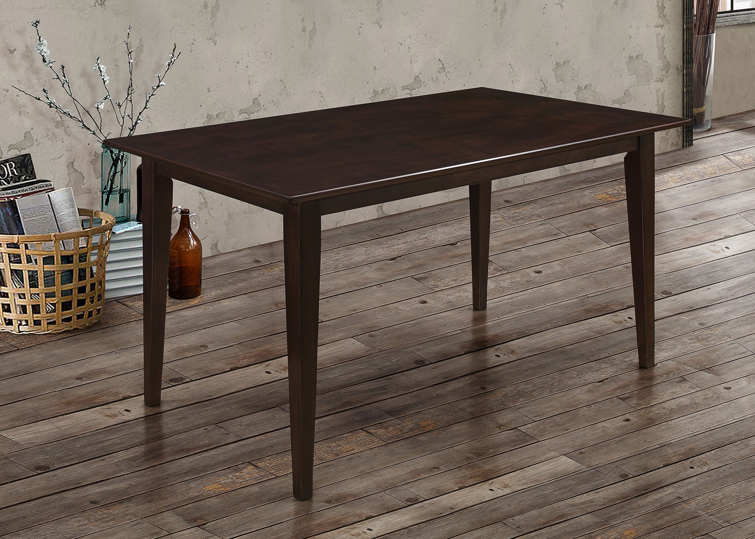 Gabriel Rectangular 59-inch Wood Dining Table Cappuccino — view 2