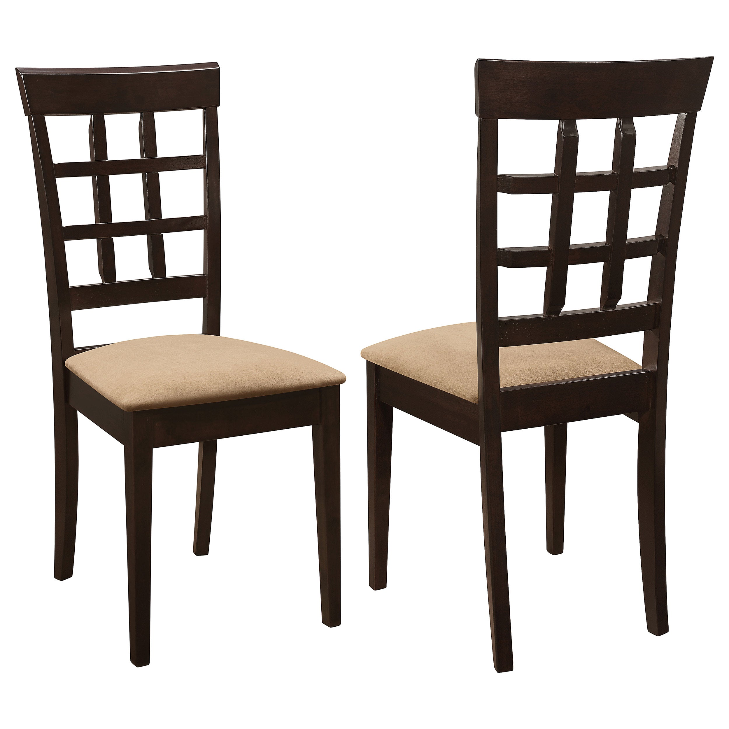 Gabriel Lattice Back Dining Side Chair Cappuccino (Set of 2) — view 1