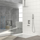 12" Ceiling Mount Square Shower System With Waterfall Tub Spout And Handheld Shower