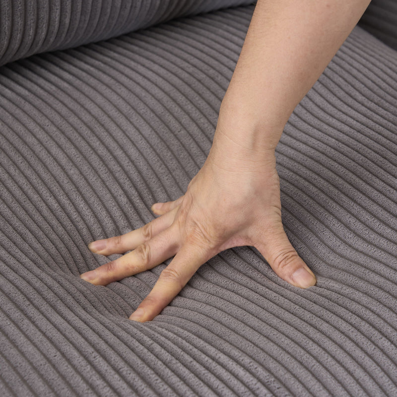 Modular Sectional Sofa With Extra Wide Cushion, USB / Type C Charger, Petal Armrest
