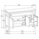 Crestmore - Dining Cabinet Sideboard Buffet - Walnut