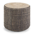 Larissa - Handcrafted Round Braided Pouf