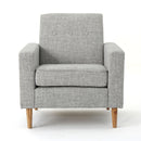 Nebulize - Upholstered Fabric Club Chair With Button Tufted And Square Off Arm And Back