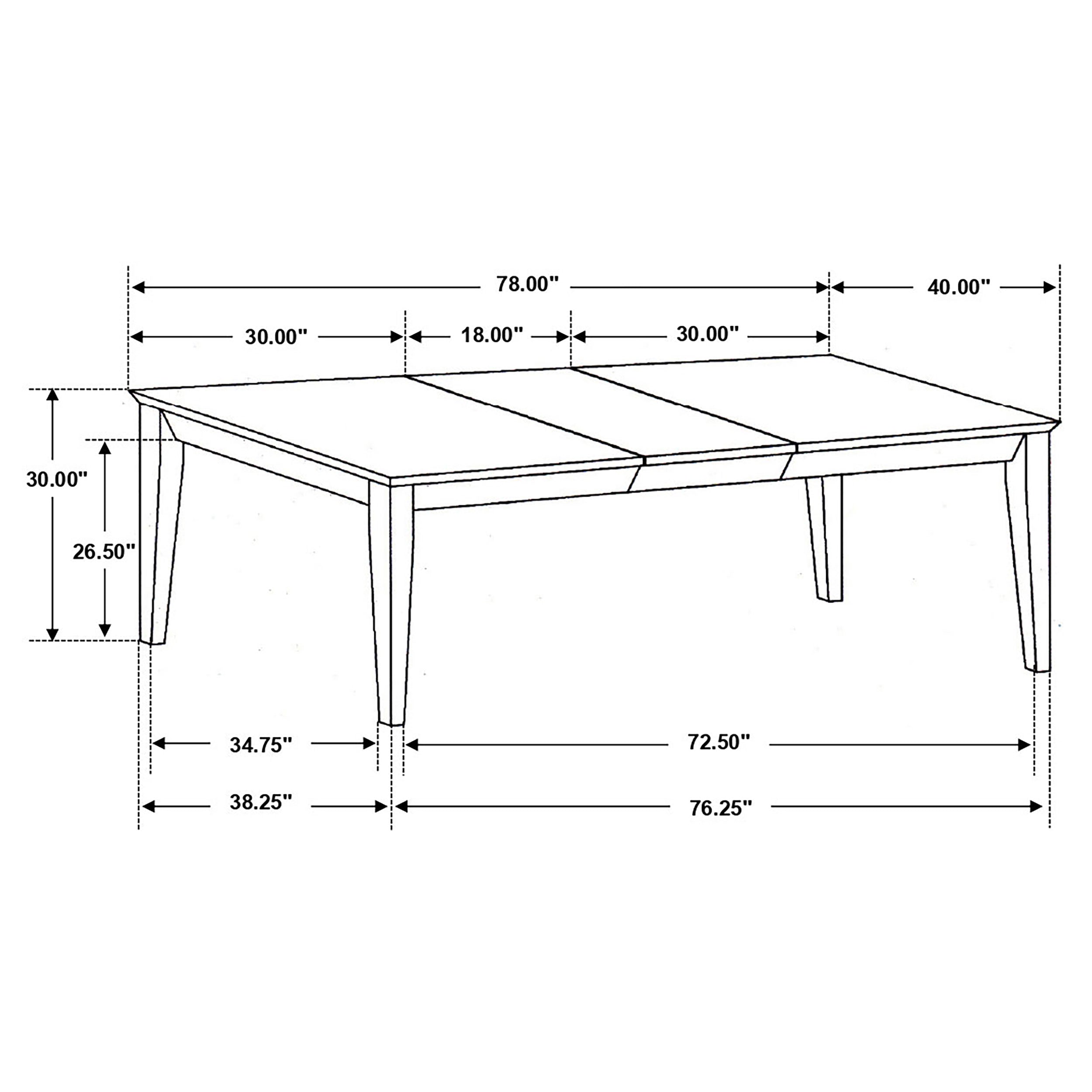 Louise 5-piece Rectangular Extension Leaf Dining Set Black — view 10