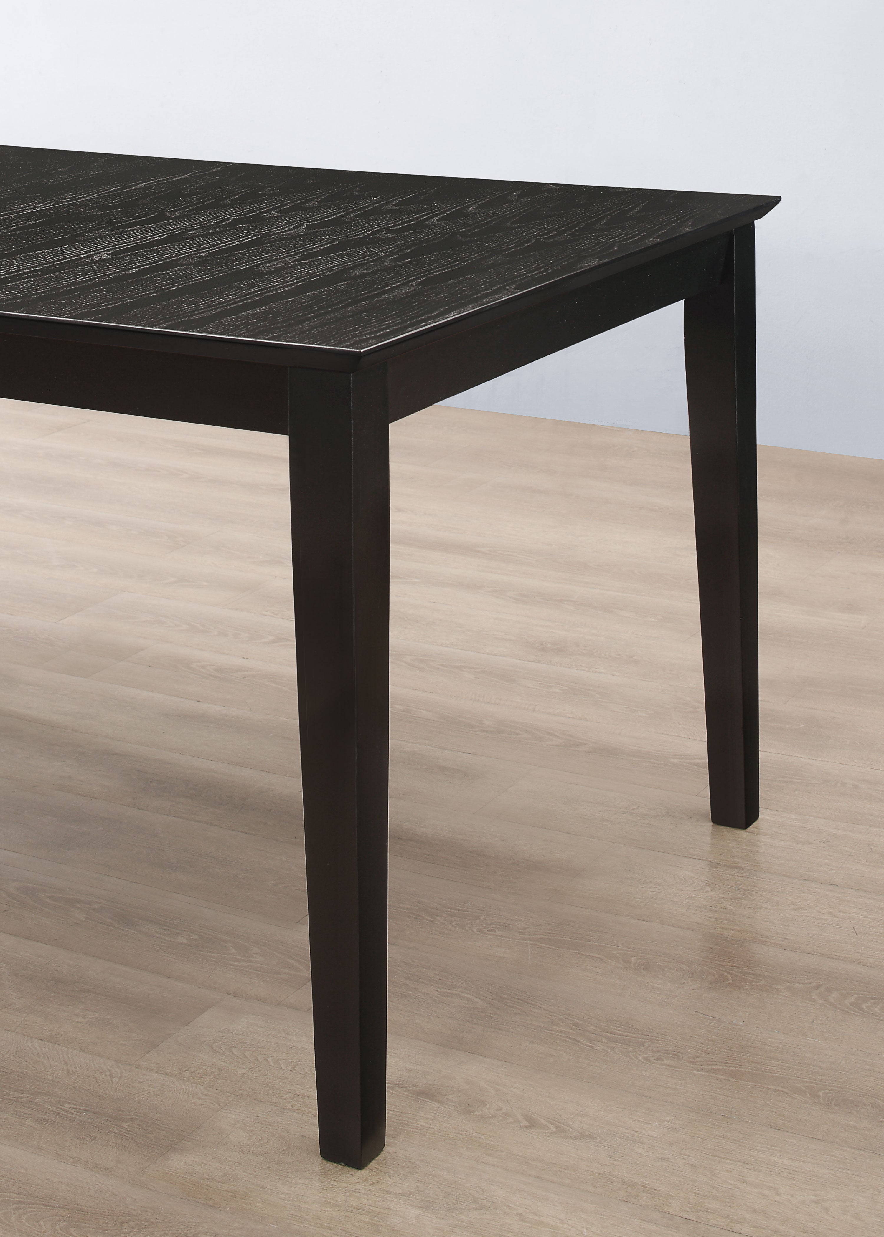 Louise Rectangular 78-inch Extension Leaf Dining Table Black — view 3