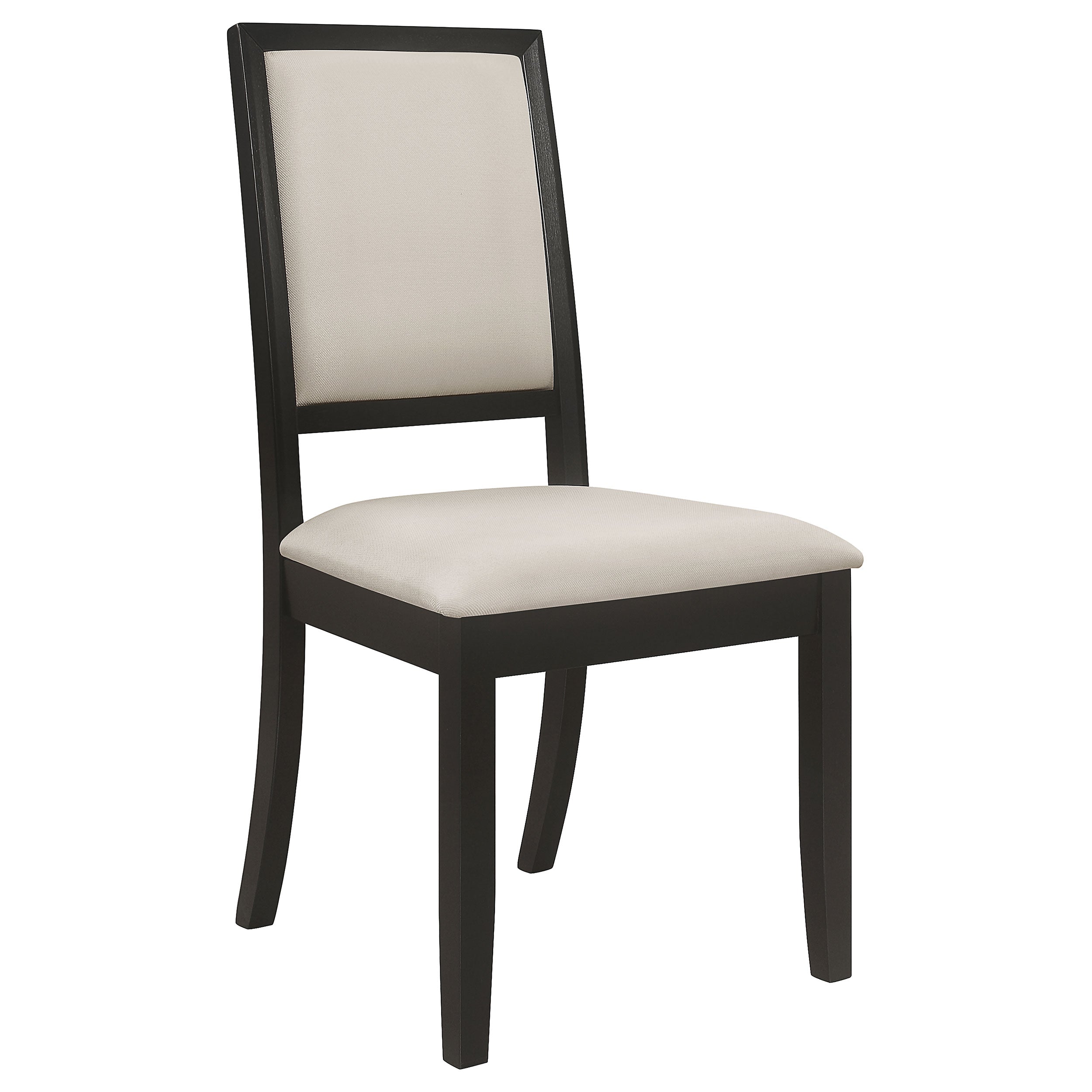 Louise Upholstered Wood Dining Side Chair Black (Set of 2) — view 3