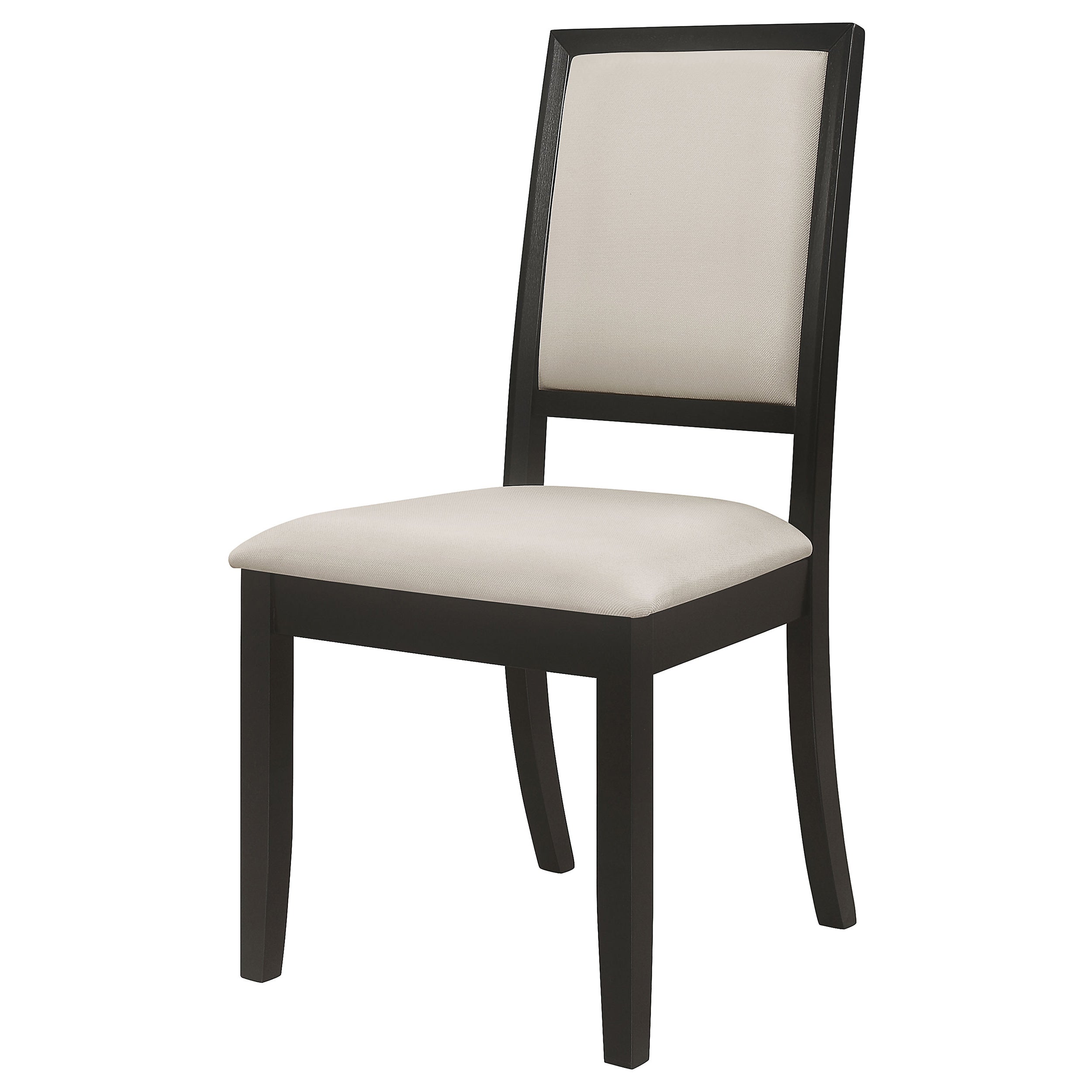 Louise Upholstered Wood Dining Side Chair Black (Set of 2) — view 5