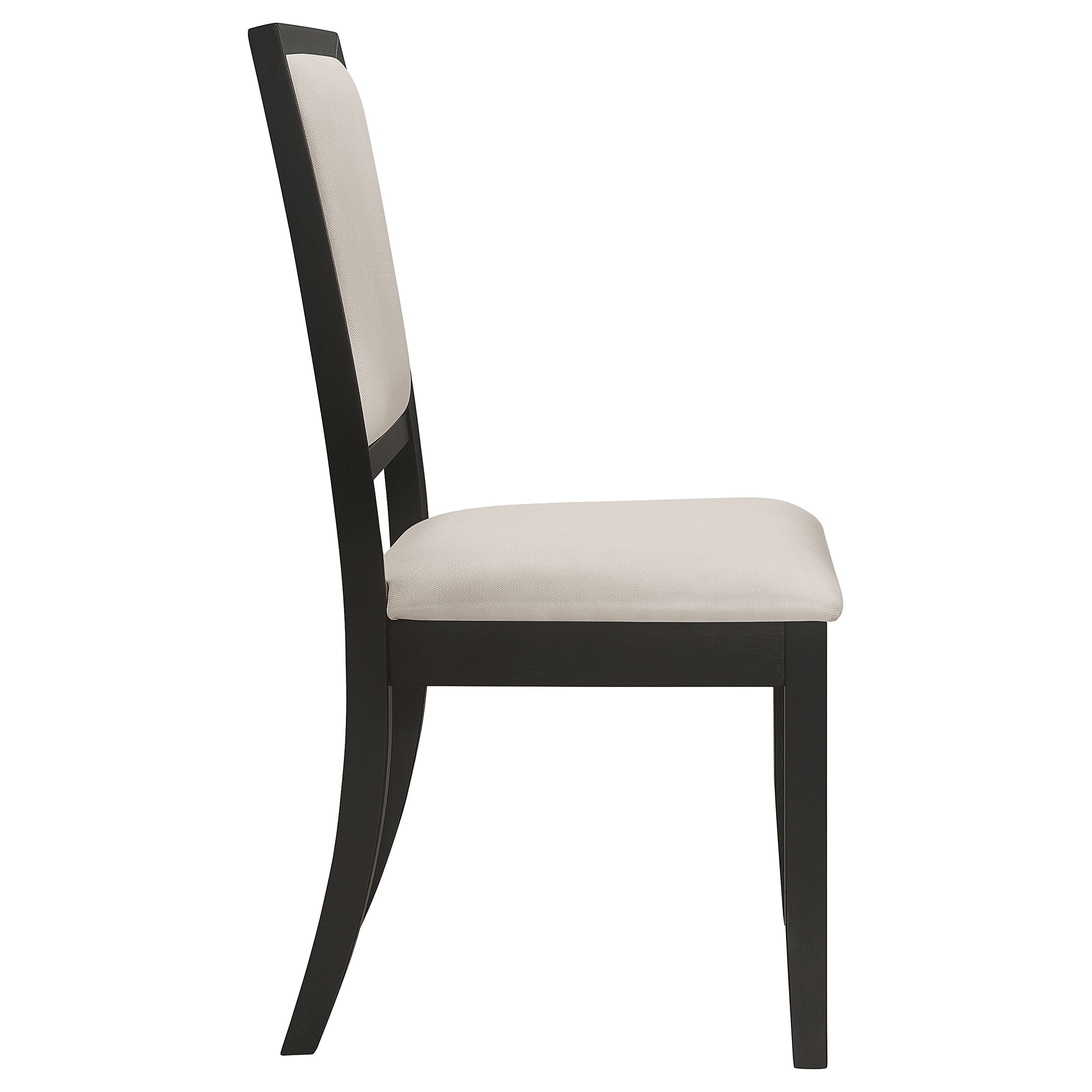Louise Upholstered Wood Dining Side Chair Black (Set of 2) — view 9