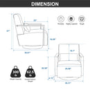 Swivel Modern Upholstered Accent Chair With Armrests