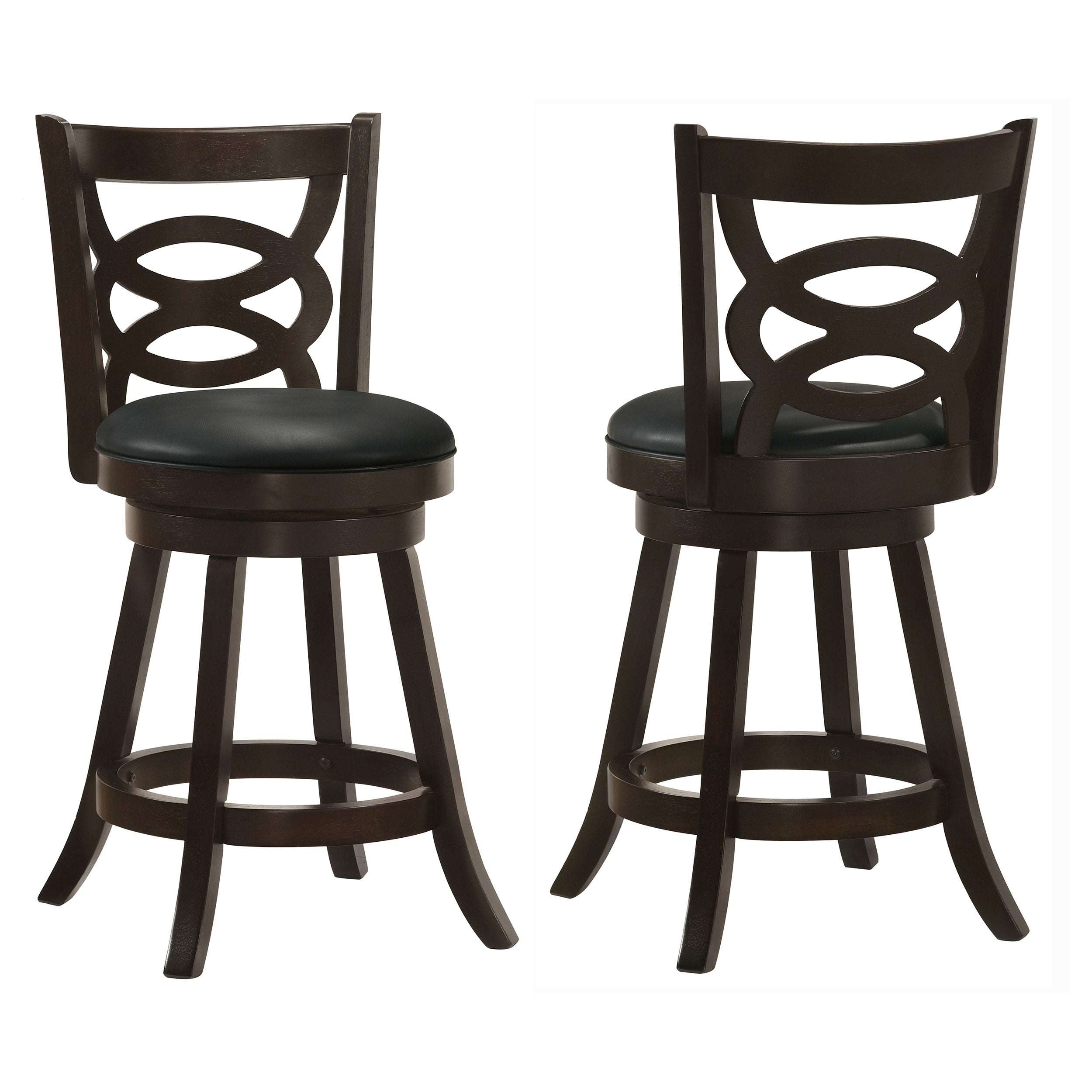 Calecita Wood Swivel Counter Stool Cappuccino (Set of 2) — view 1