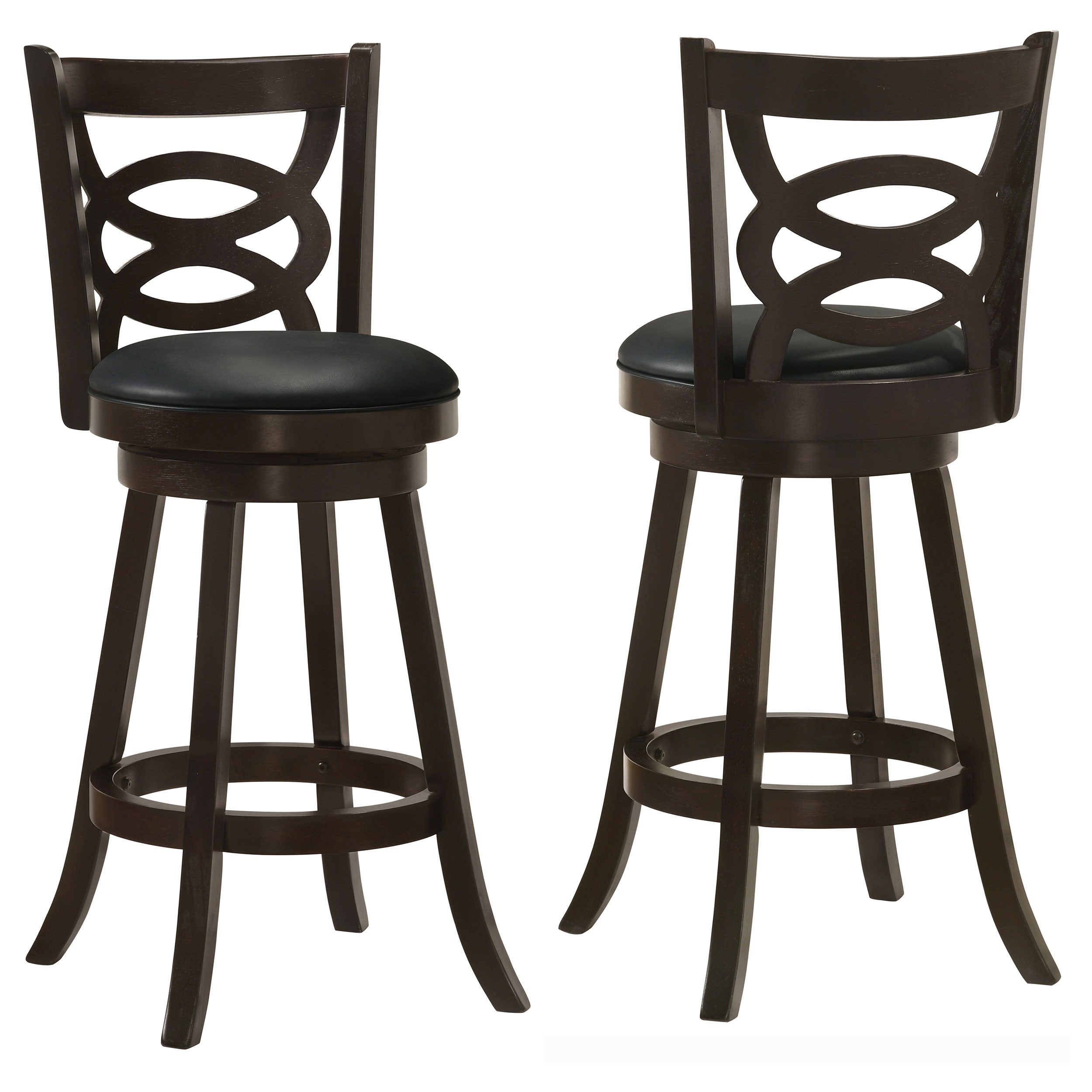 Calecita Wood Swivel Bar Chair Cappuccino (Set of 2) — view 1
