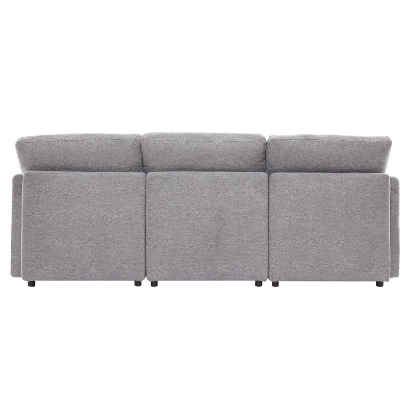 Sectional Sofa Modular U-Shaped With Ottoman & USB Ports