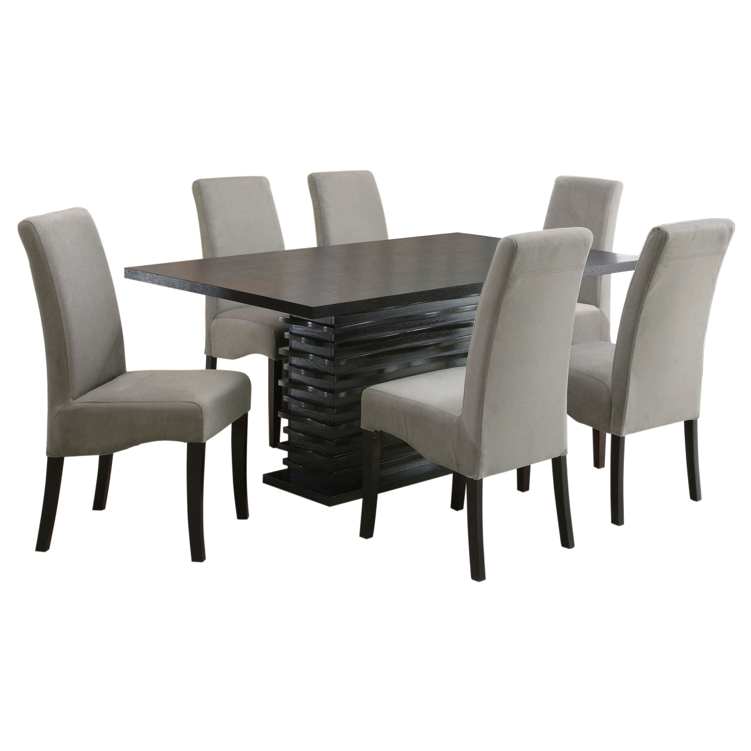 Stanton 7-piece Rectangular Dining Table Set Grey — view 2