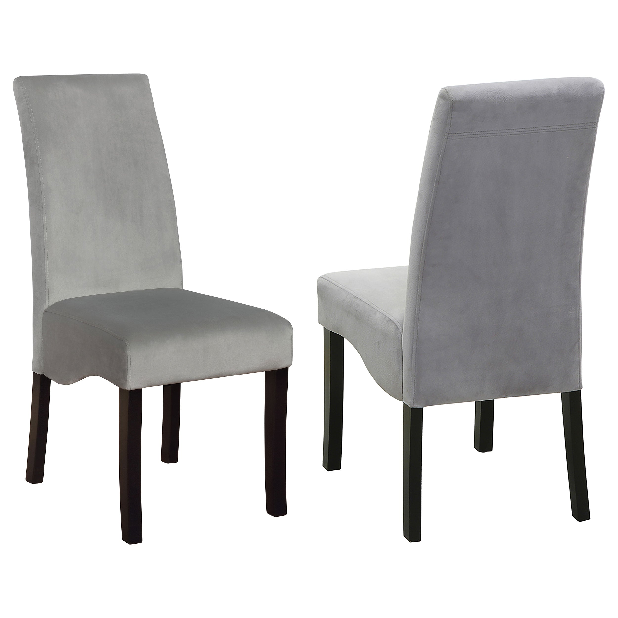 Stanton Velvet Upholstered Dining Side Chair Grey (Set of 2) — view 1