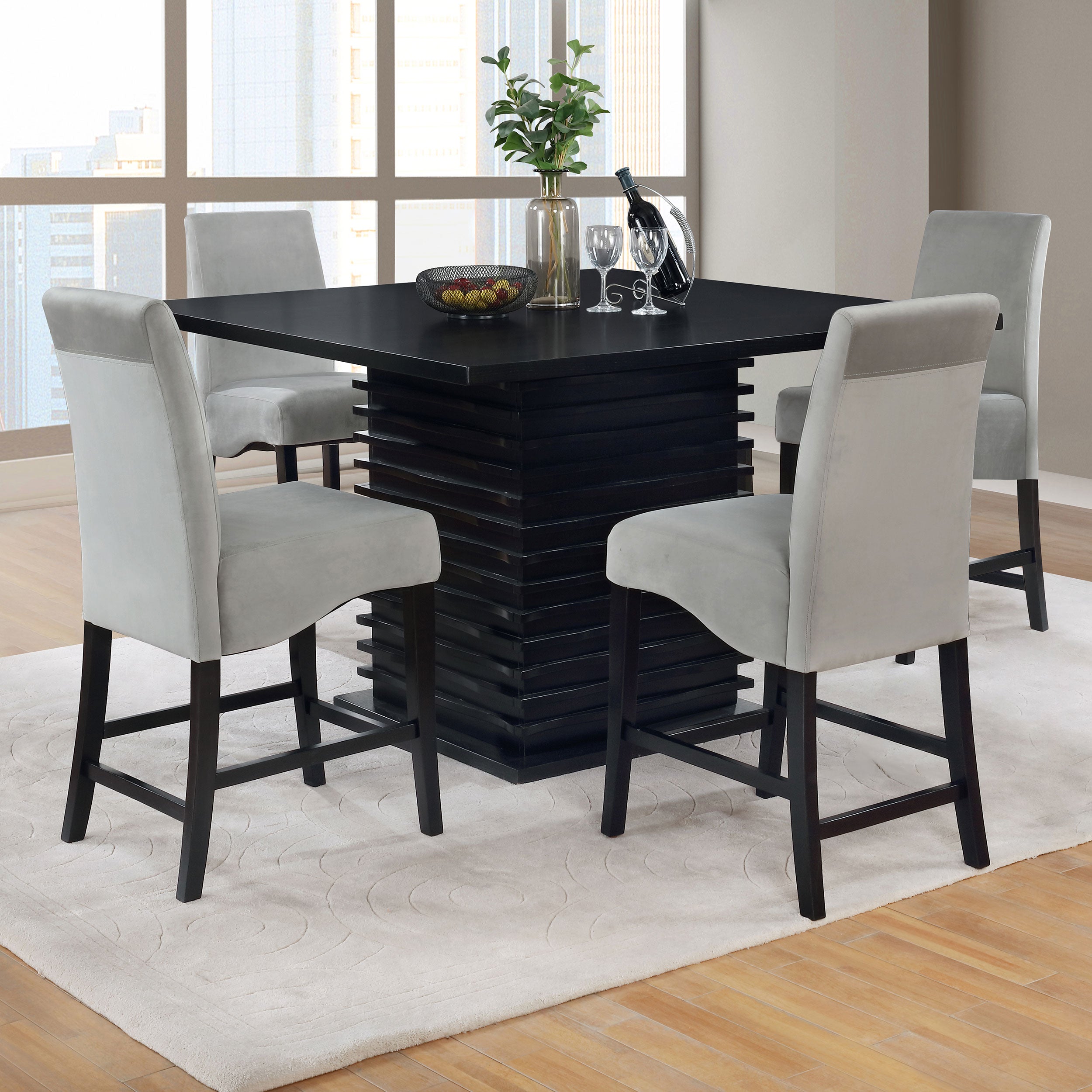 Stanton 5-piece Square Counter Height Dining Table Set Grey — view 1