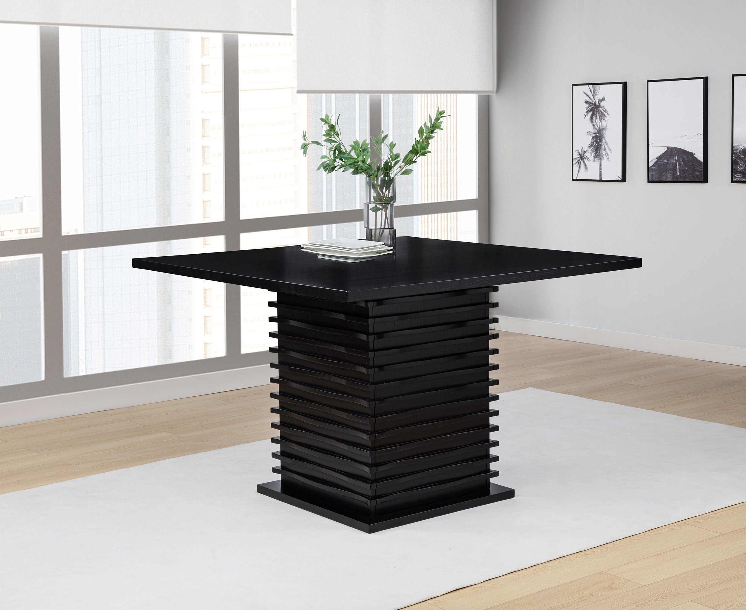 Stanton Square 54-inch Counter Height Dining Table Black — view 2