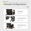 Lightweight Foldable Transport Wheelchair For Adults,Square Tube Design