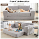 Convertible Loveseat Sofa Bed With Memory Foam & Steel Frame