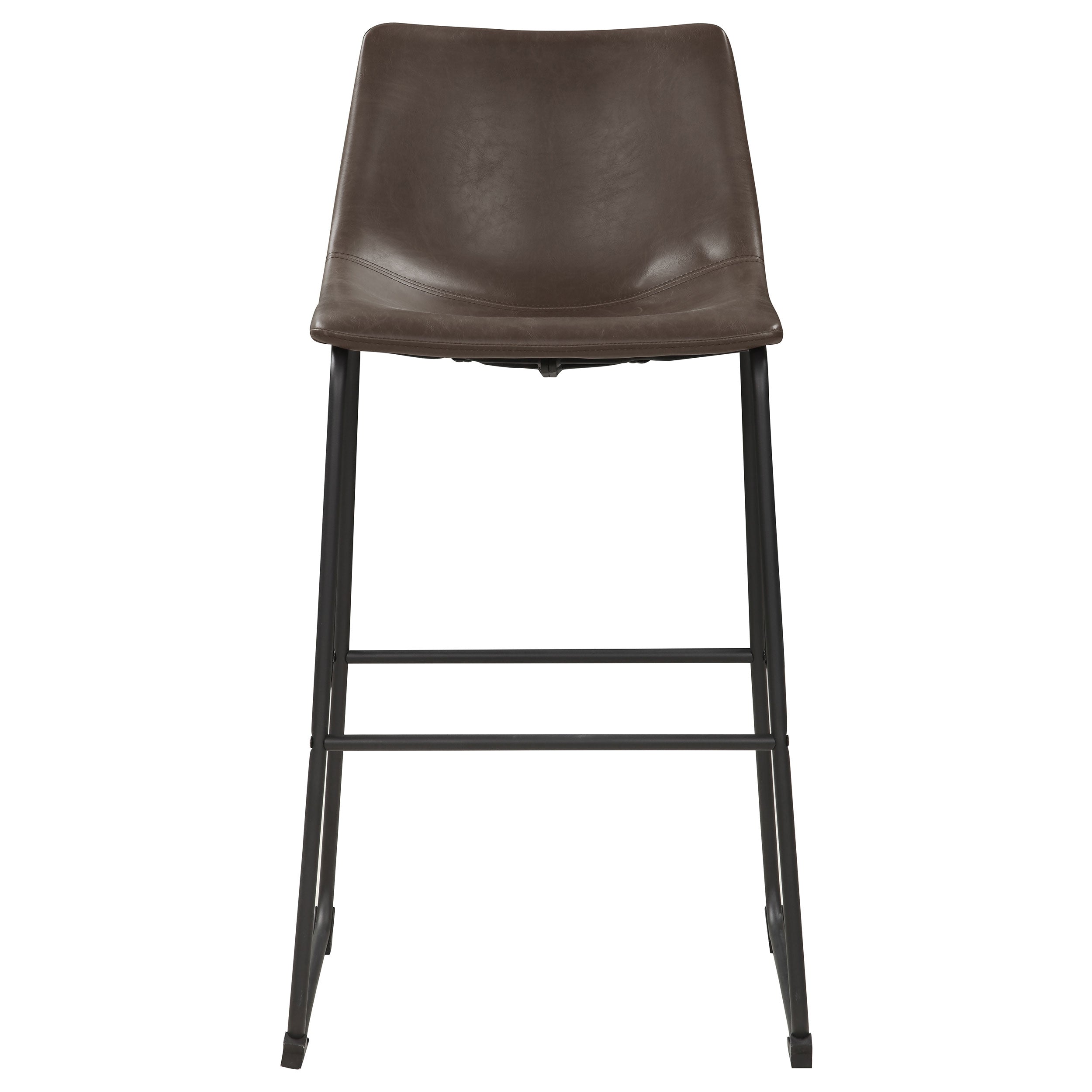 Michelle Upholstered Bar Chair Brown (Set of 2) — view 4
