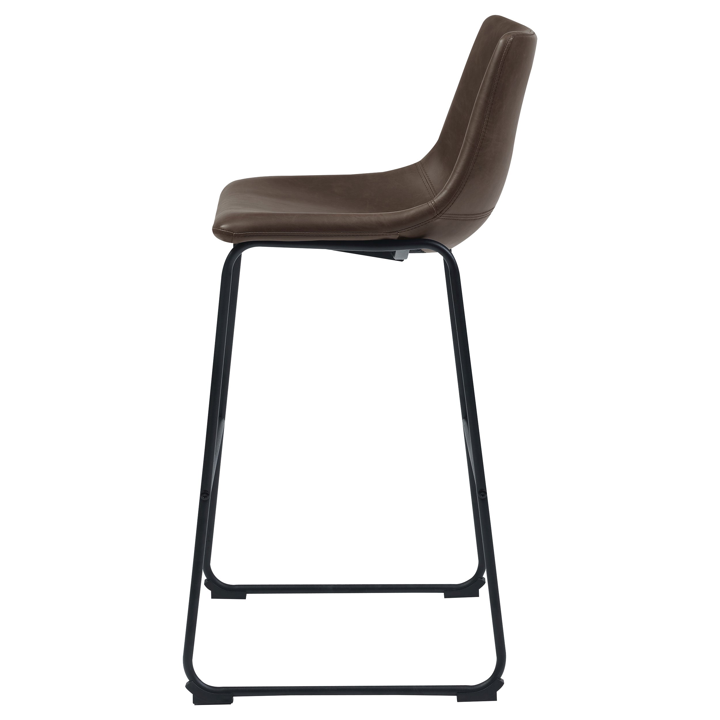 Michelle Upholstered Bar Chair Brown (Set of 2) — view 6