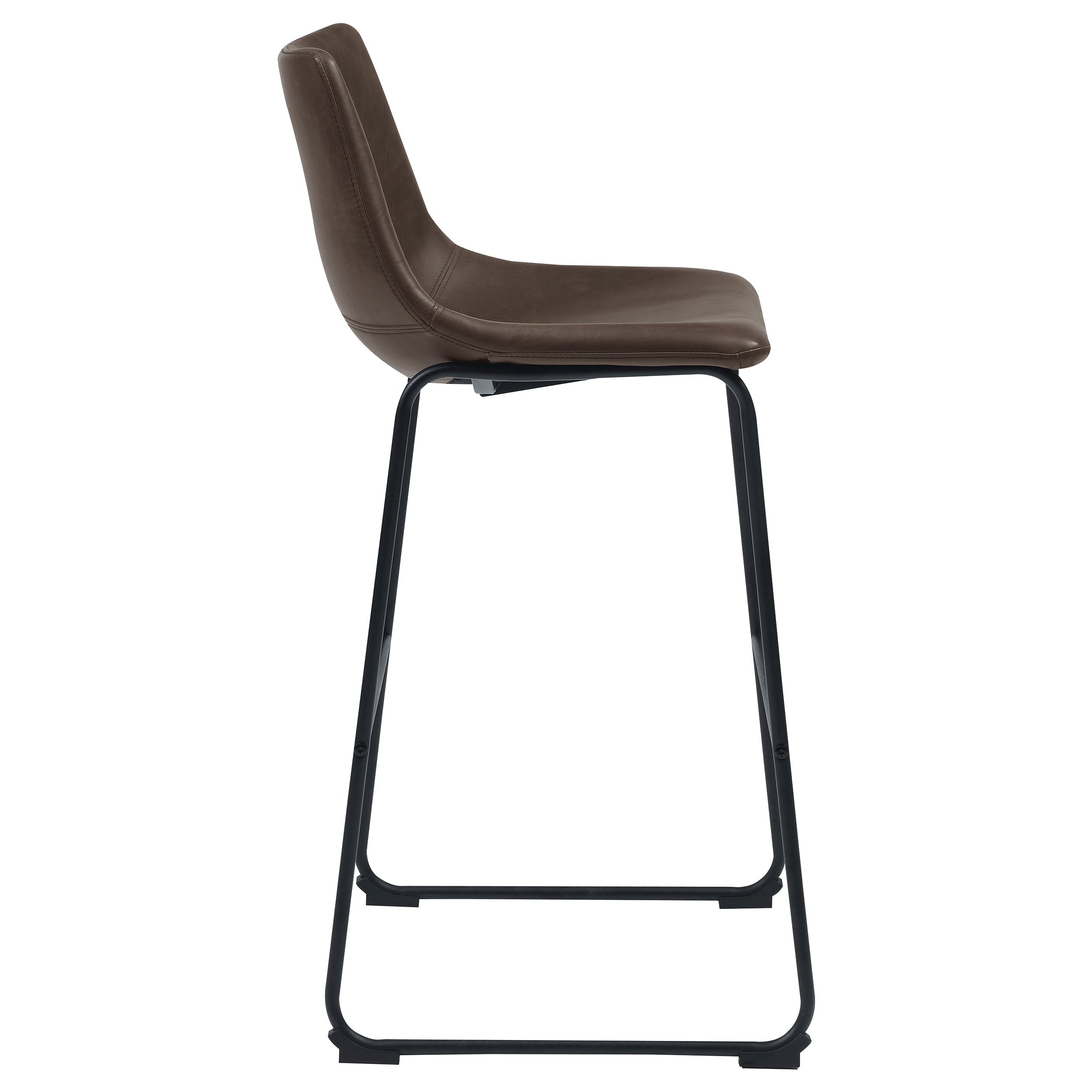 Michelle Upholstered Bar Chair Brown (Set of 2) — view 9