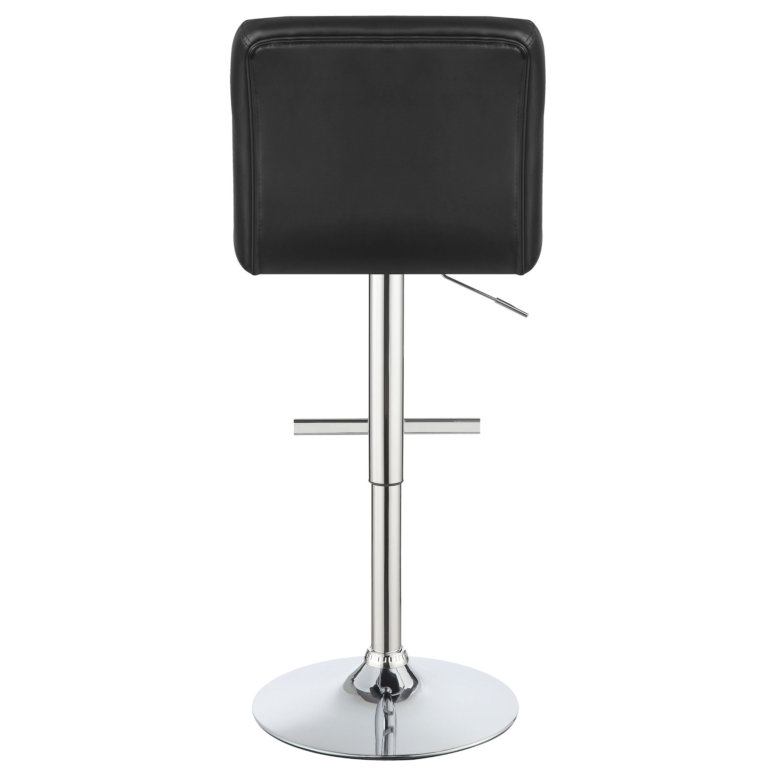 Lenny Upholstered Adjustable Bar Stool Black (Set of 2) — view 8