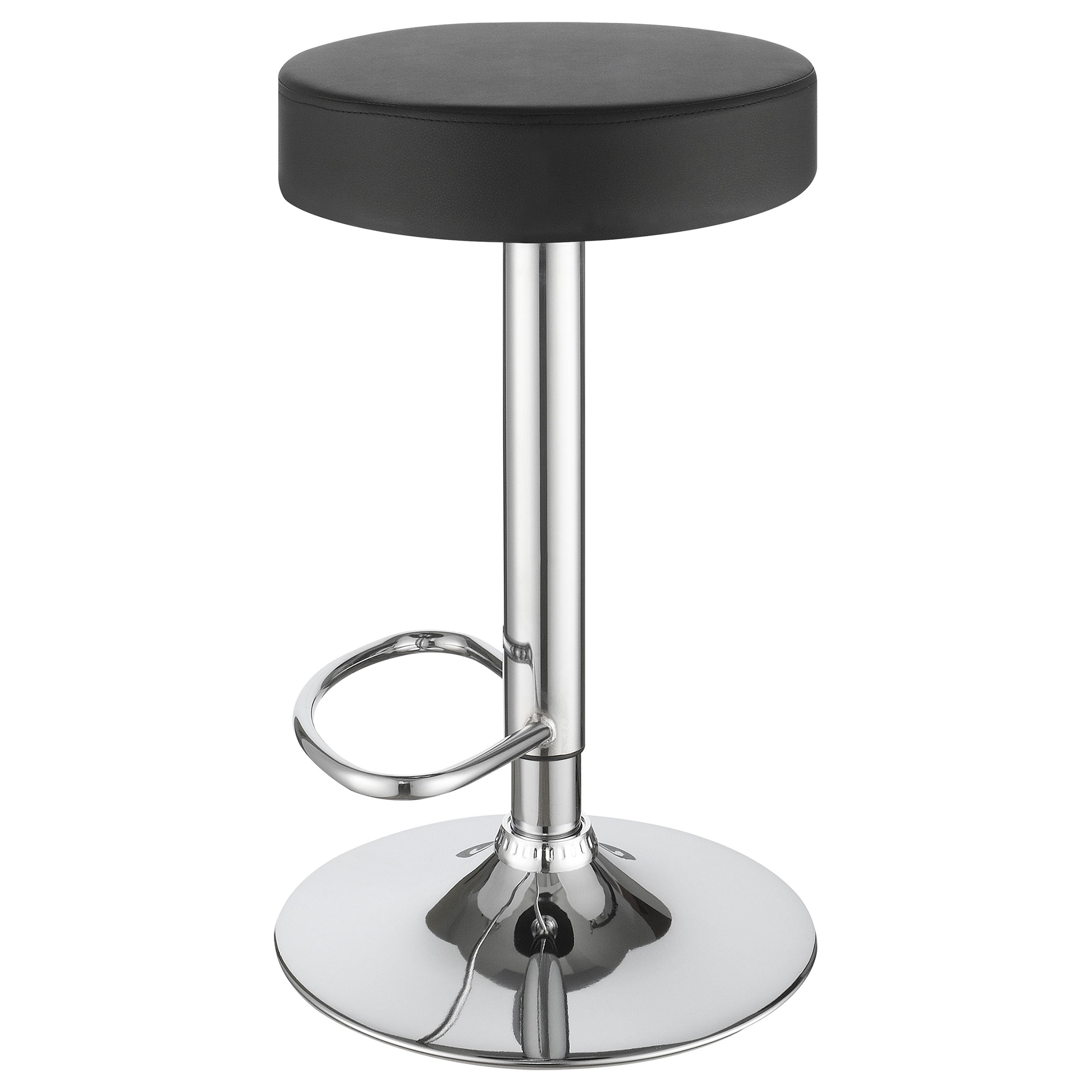 Ramses 29-inch Adjustable Bar Stool Chrome and Black — view 4