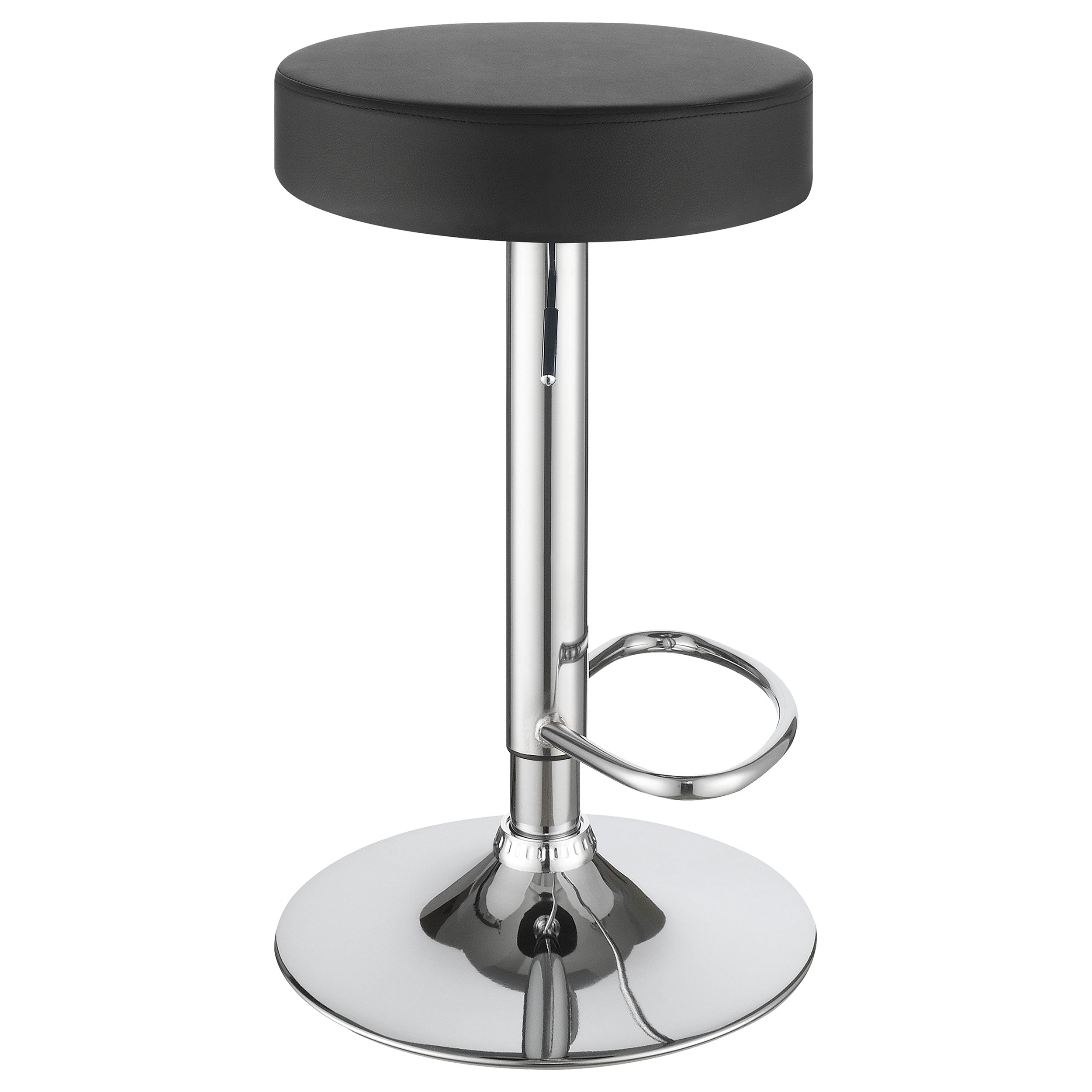 Ramses 29-inch Adjustable Bar Stool Chrome and Black — view 6