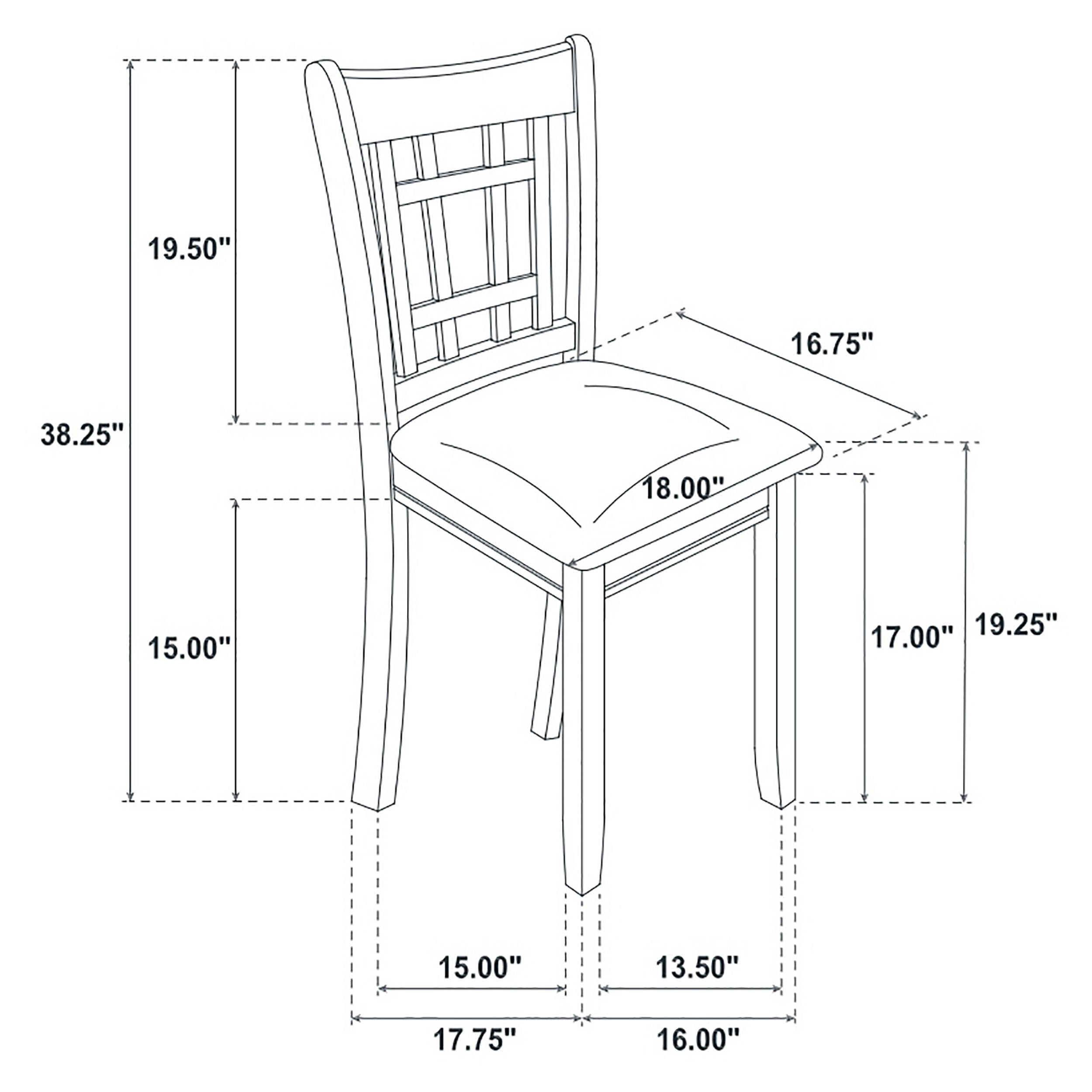 Lavon Wood Dining Side Chair Black and Espresso (Set of 2) — view 14
