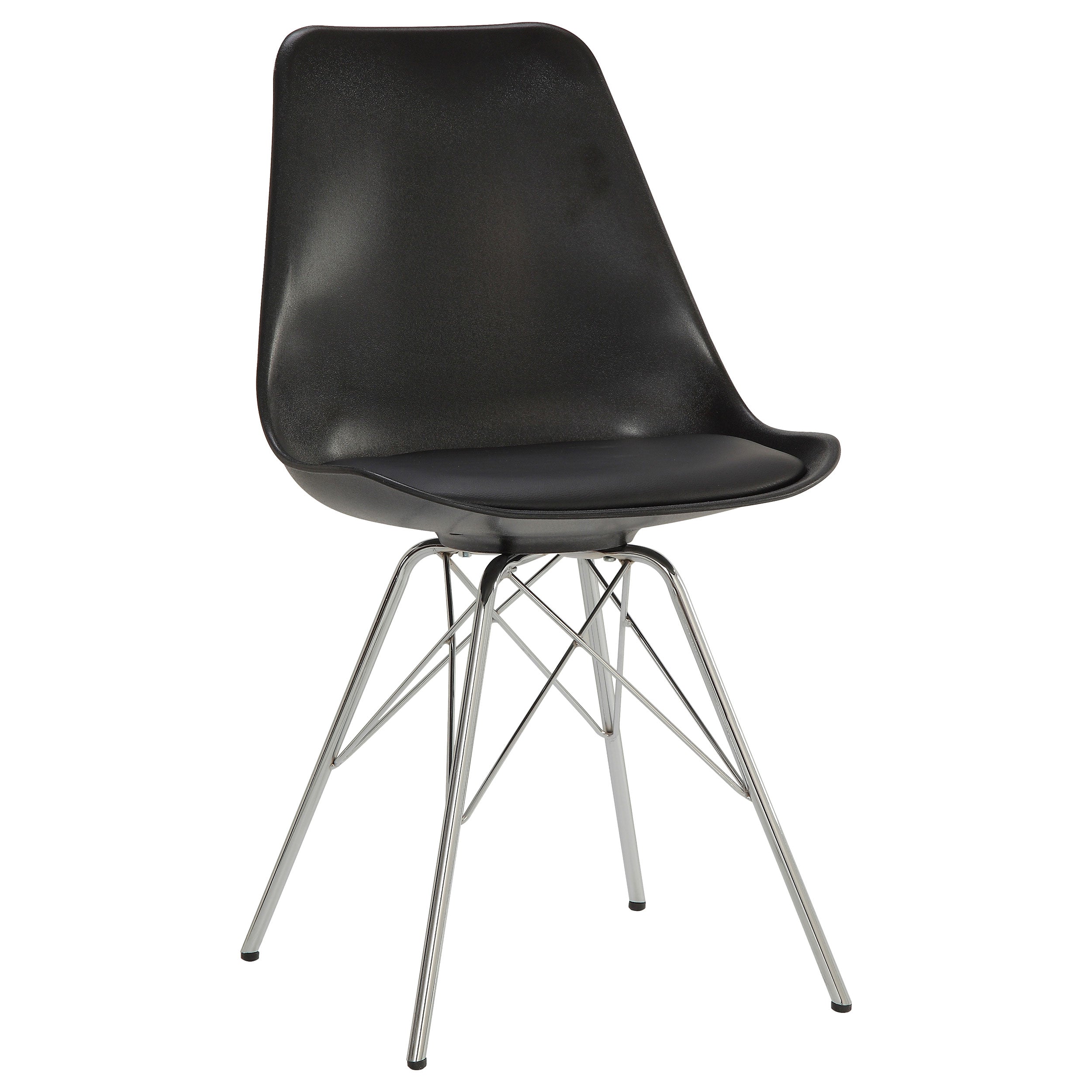 Juniper Polypropylene Dining Side Chair Black (Set of 2) — view 3