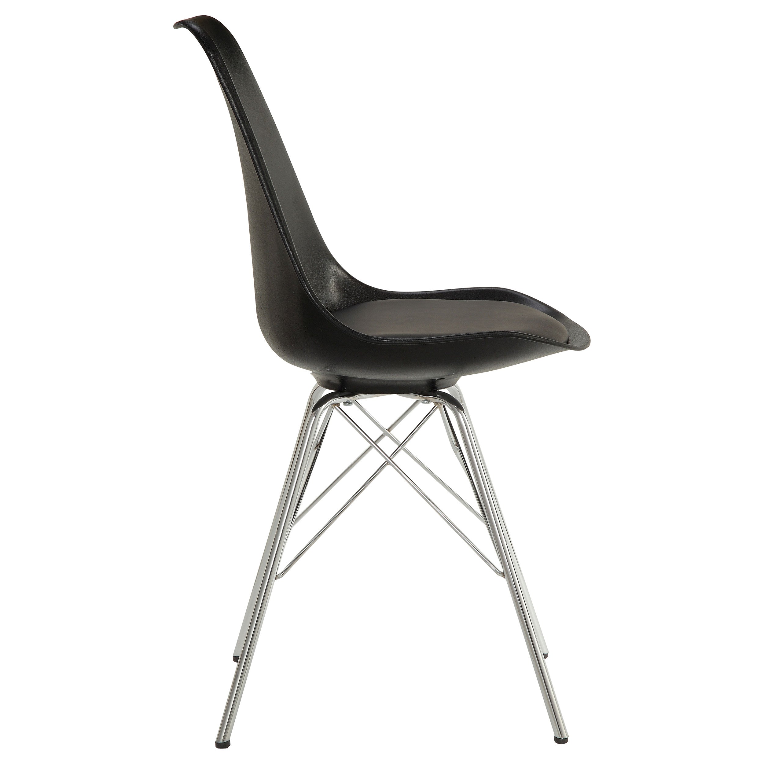 Juniper Polypropylene Dining Side Chair Black (Set of 2) — view 8