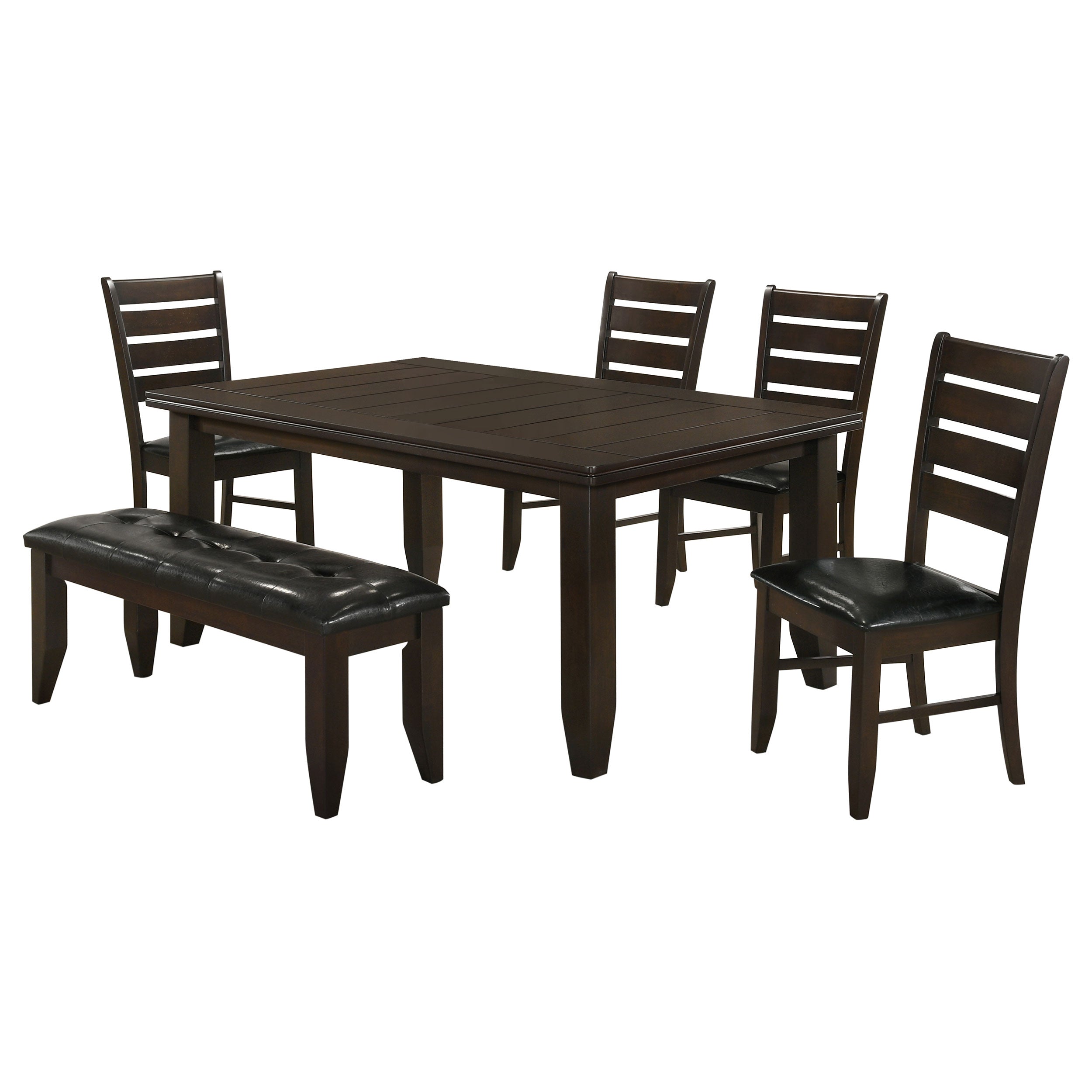 Dalila 6-piece Rectangular Dining Table Set Cappuccino — view 2