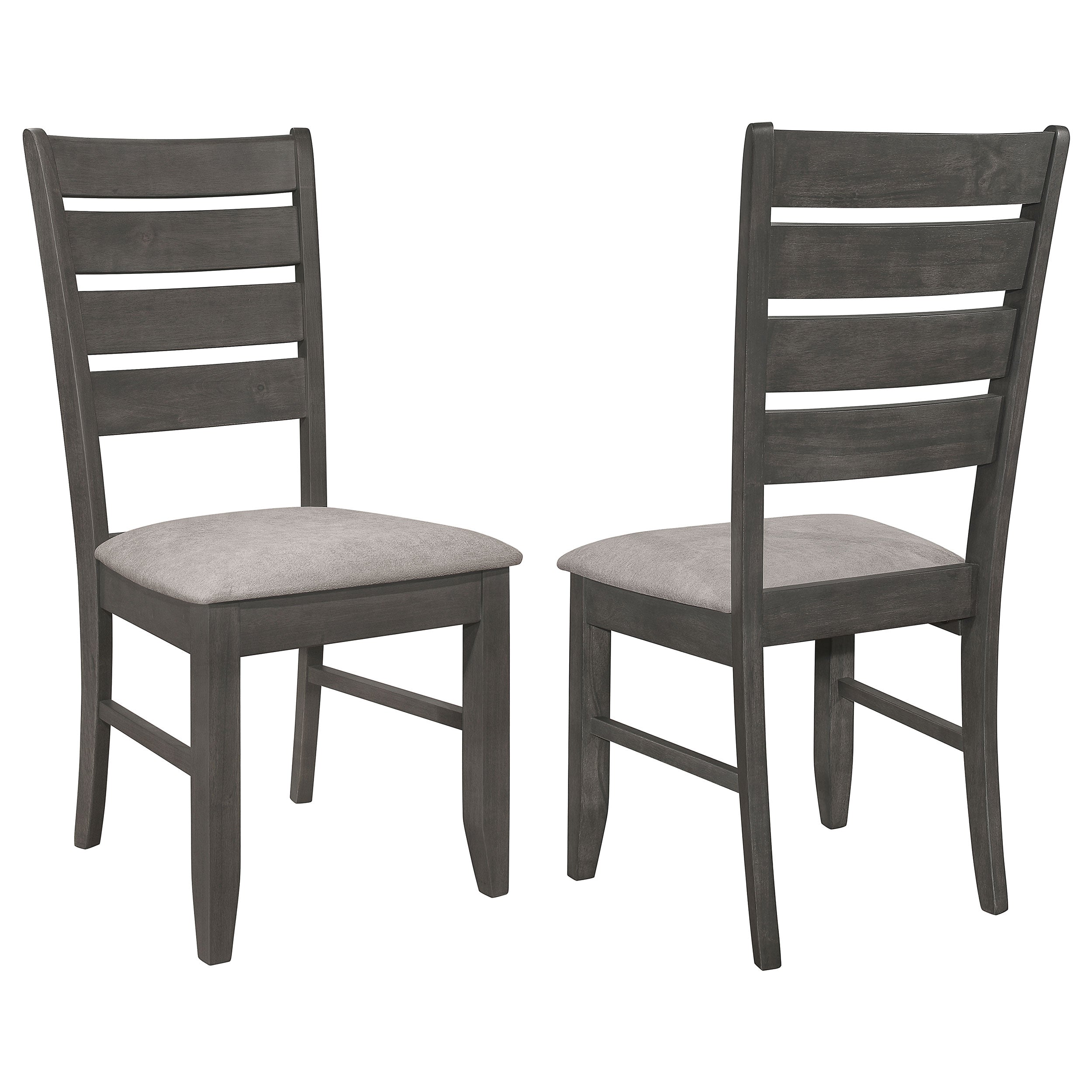 Dalila Wood Dining Side Chair Dark Grey (Set of 2) — view 1