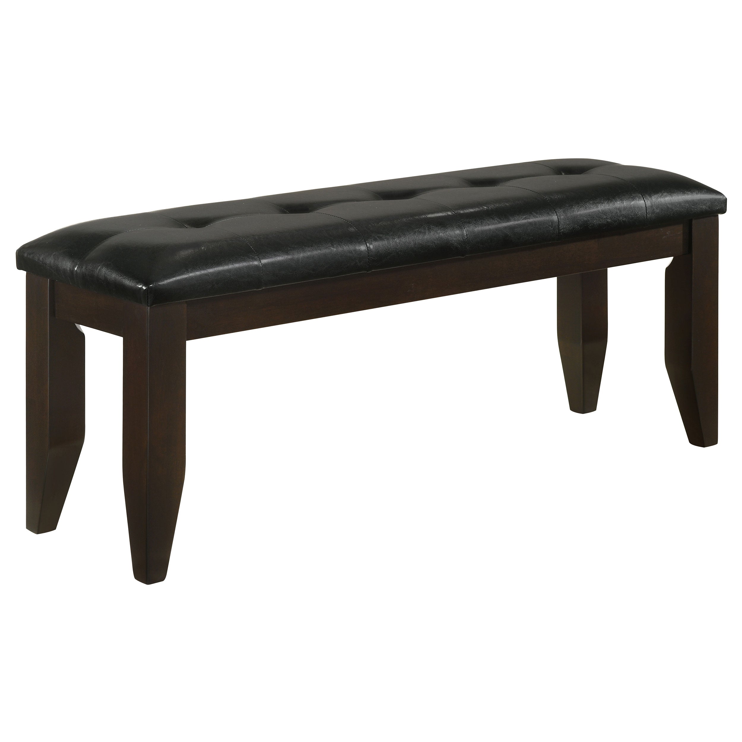Dalila Leatherette Upholstered Wood Dining Bench Cappuccino — view 1